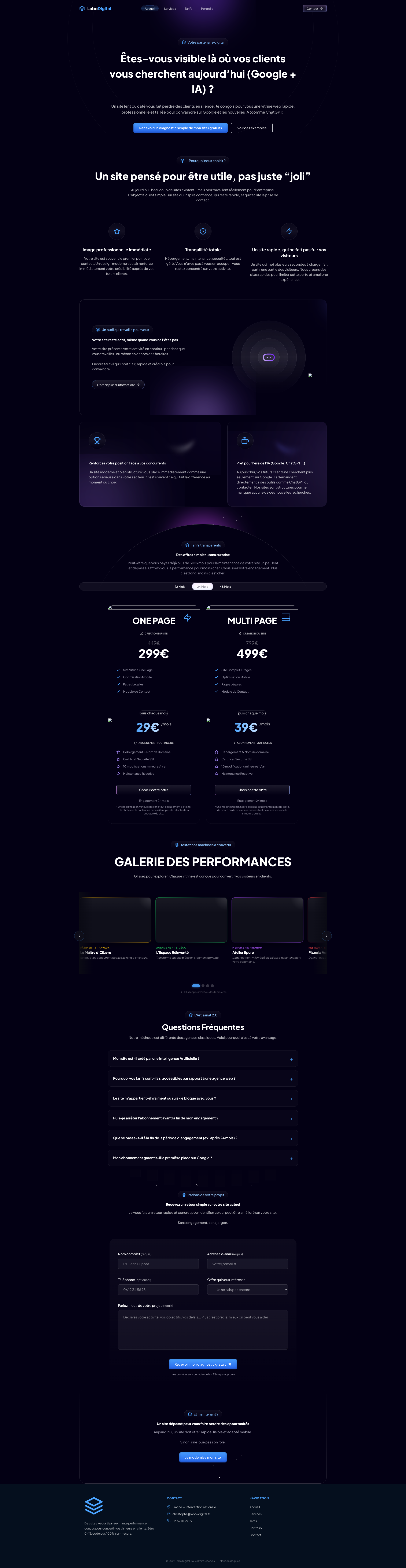 Aperçu du site
