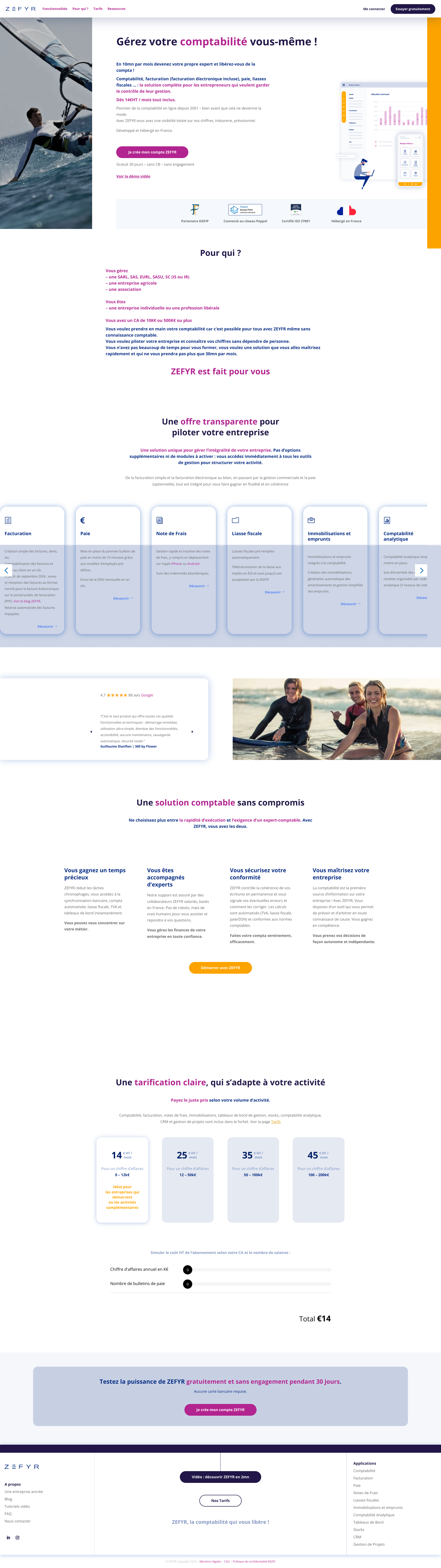 Aperçu du site