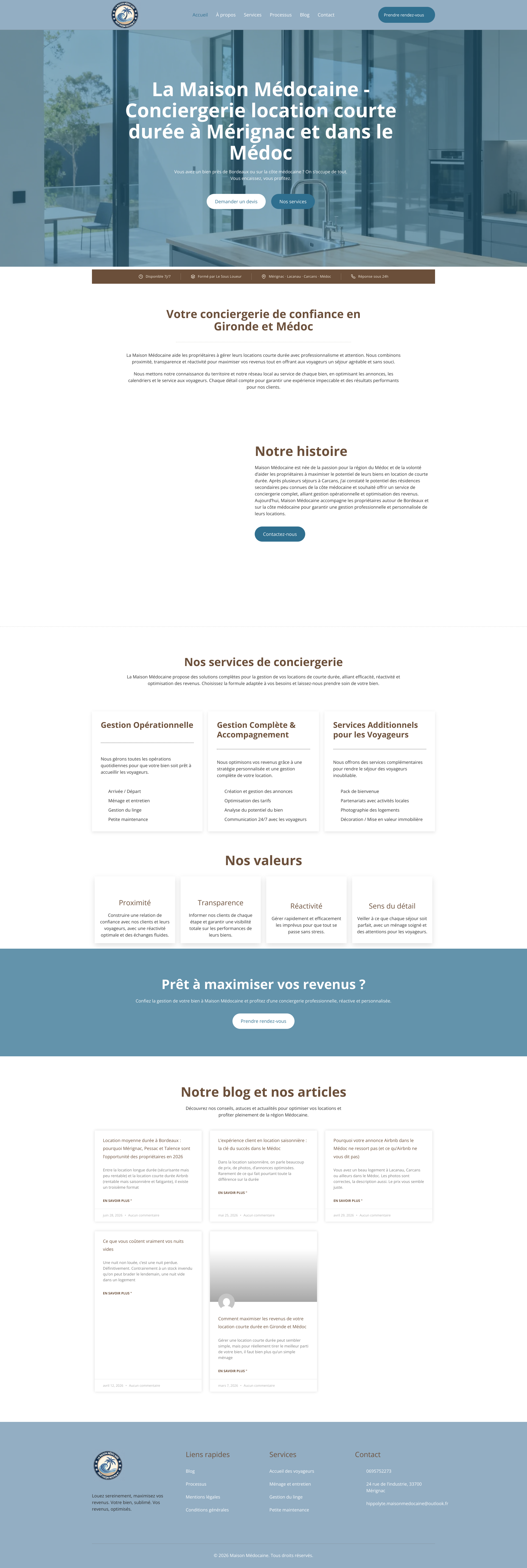 Aperçu du site