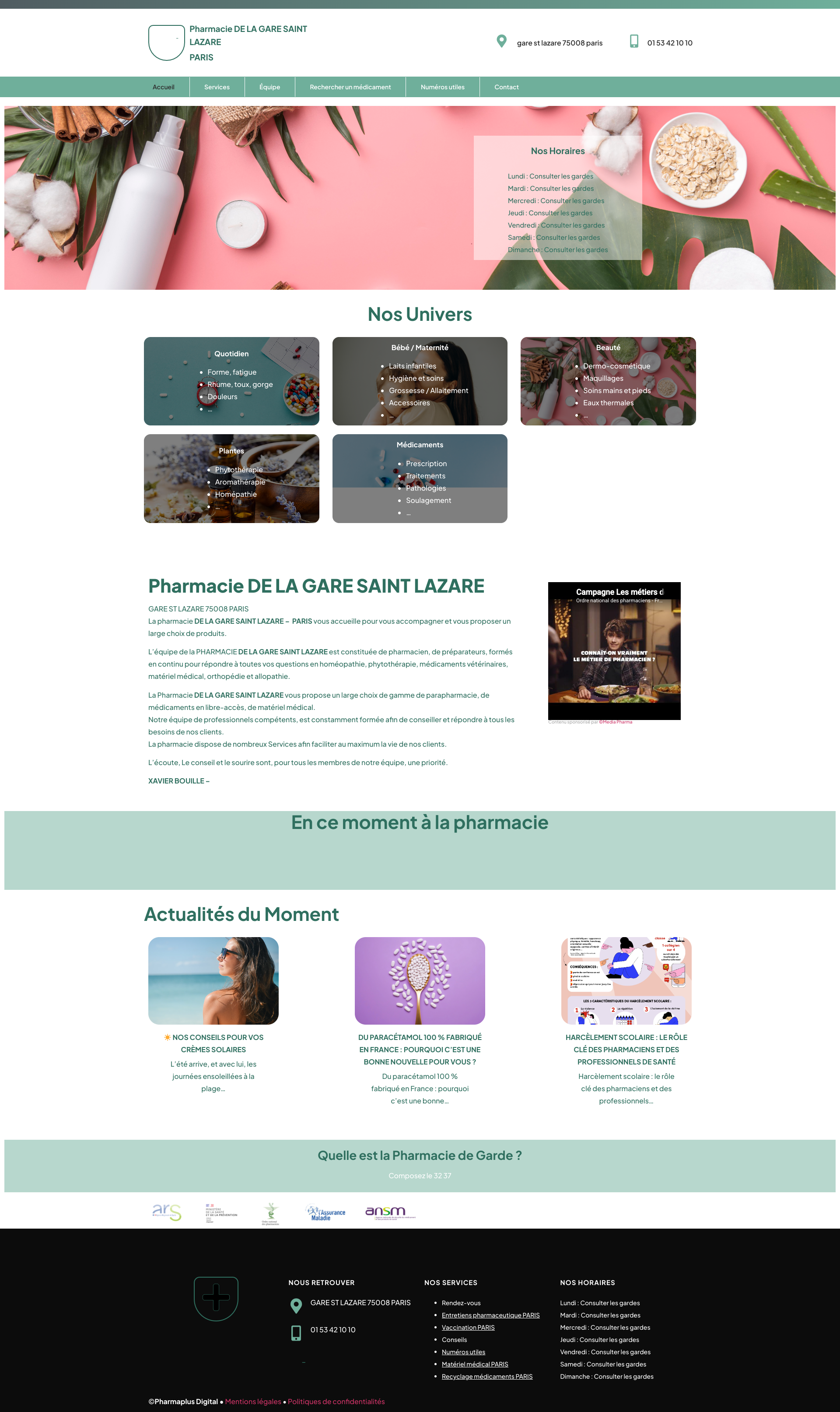 Aperçu du site