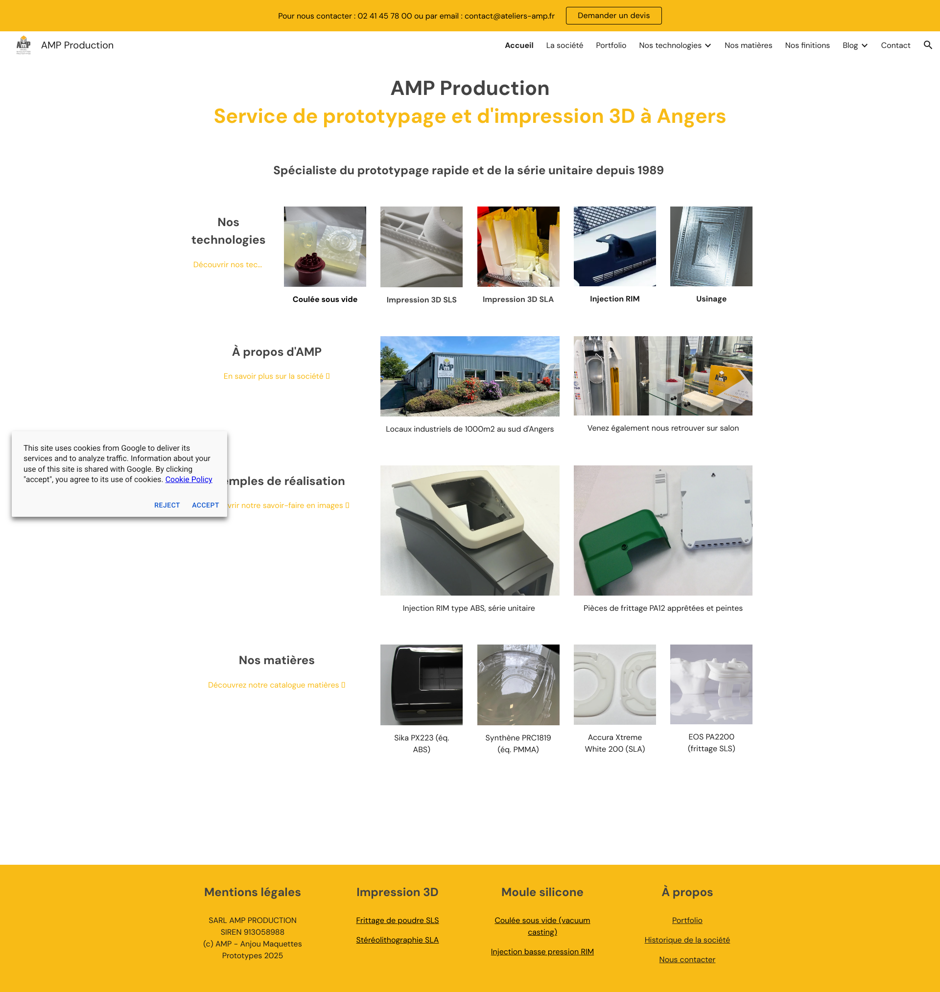 Aperçu du site