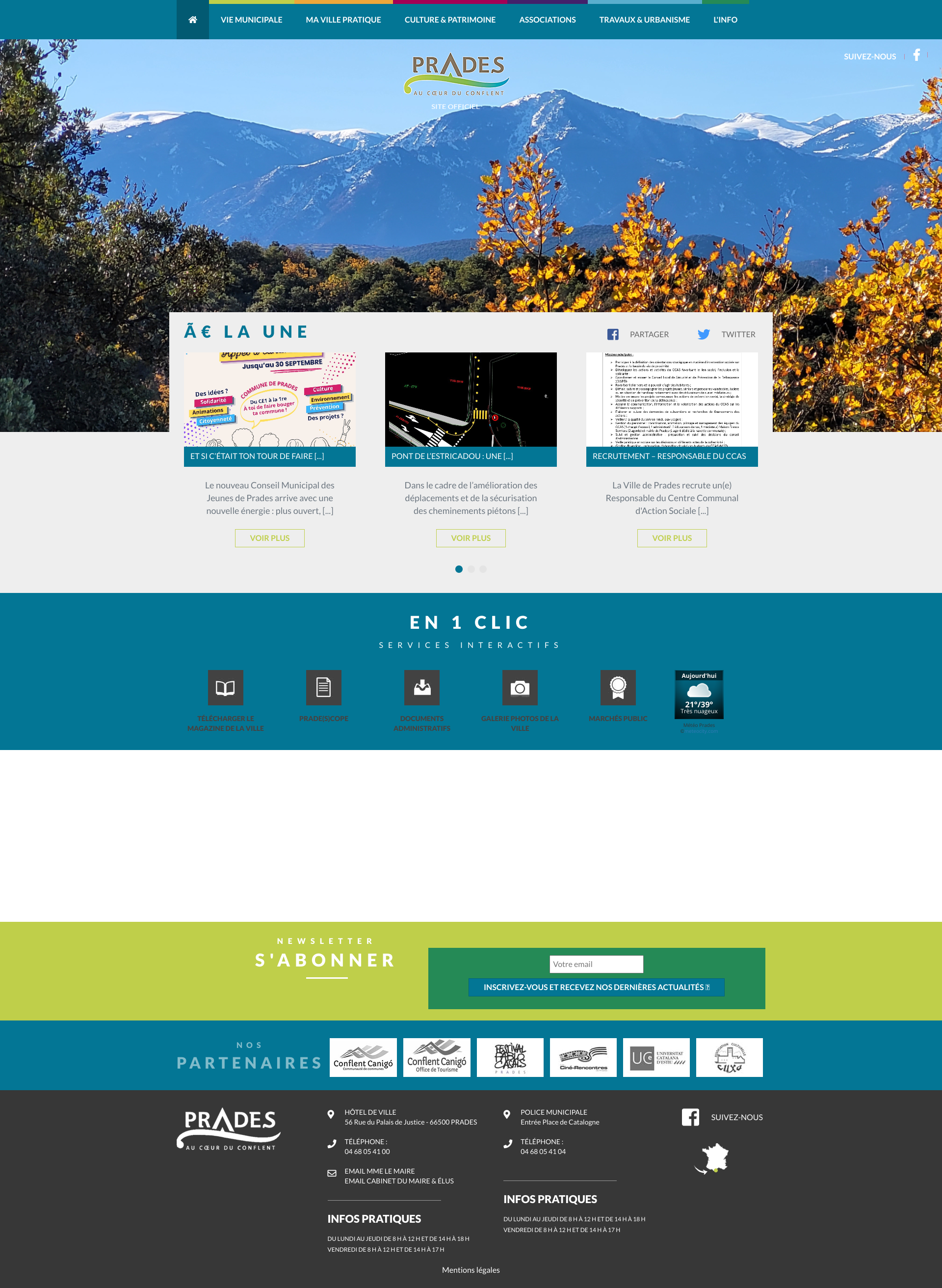 Aperçu du site