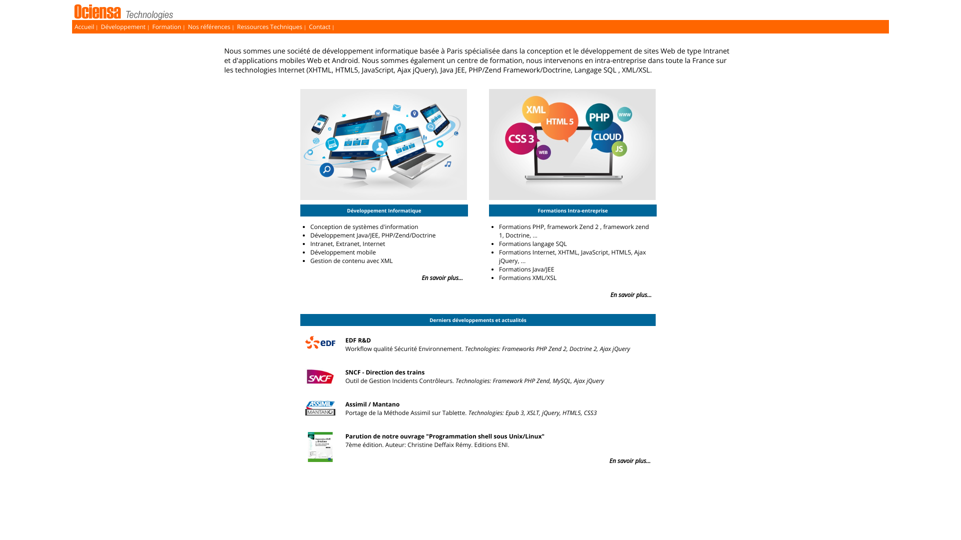 Aperçu du site