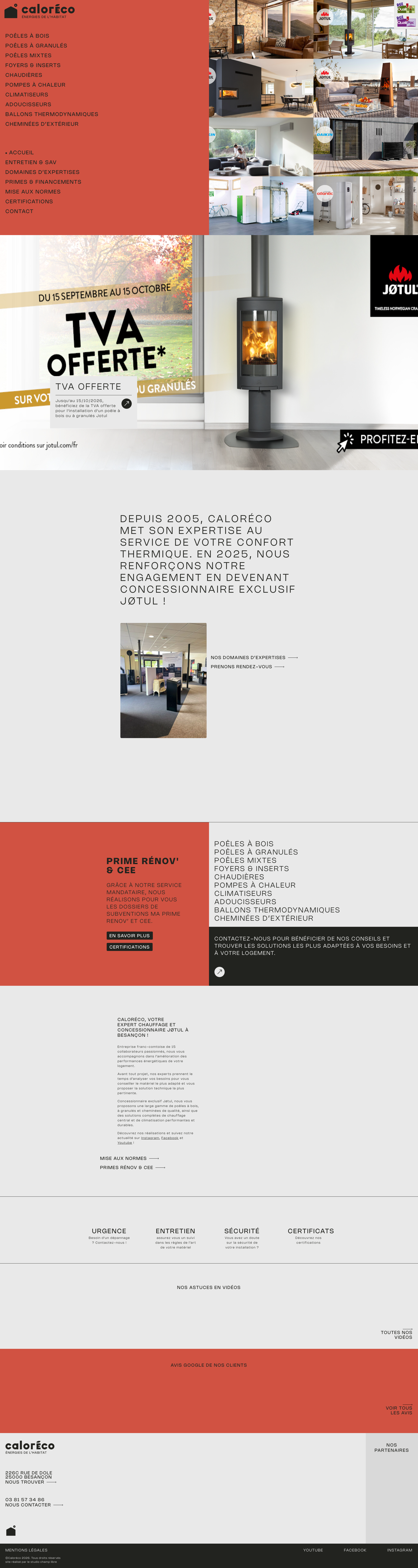 Aperçu du site