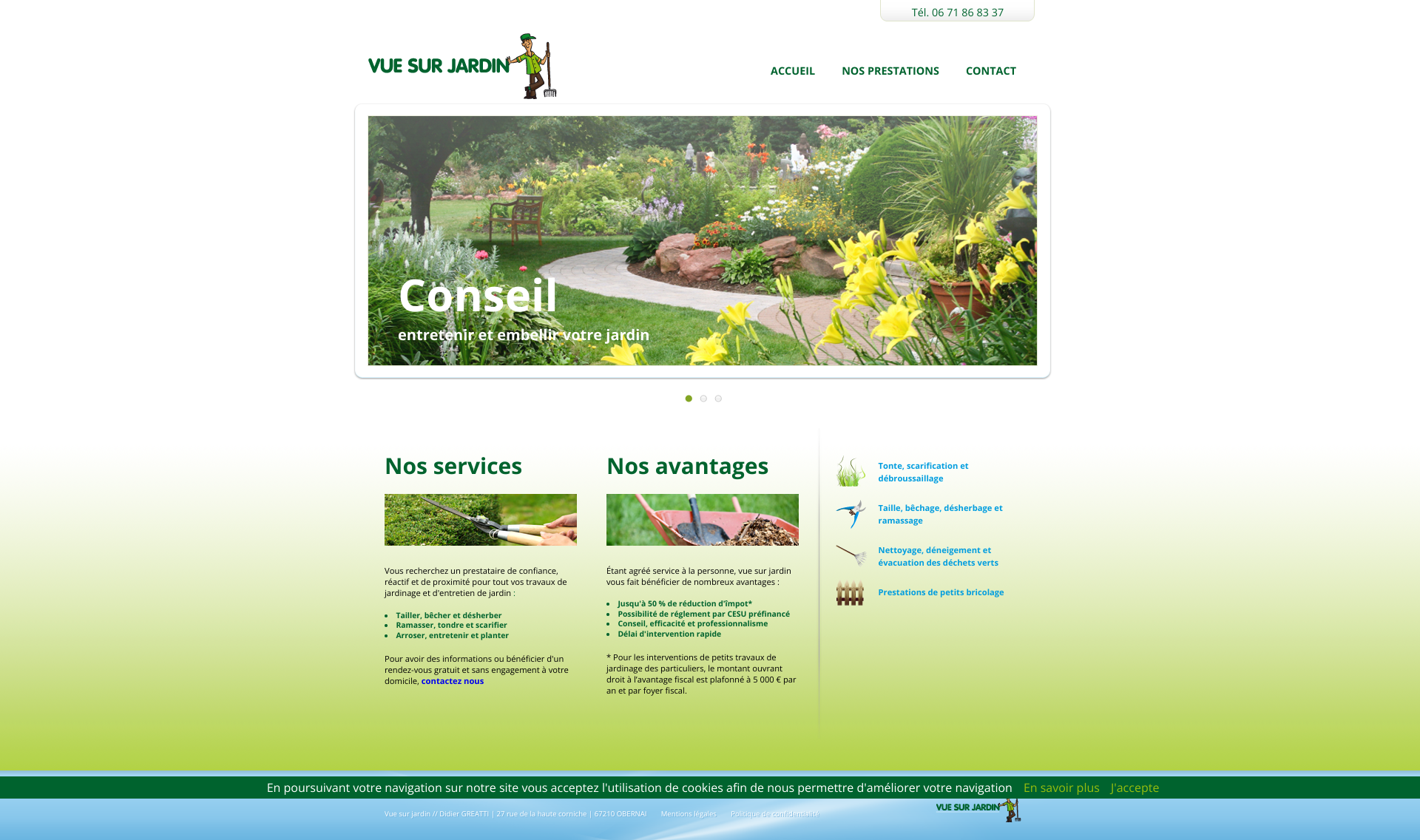 Aperçu du site