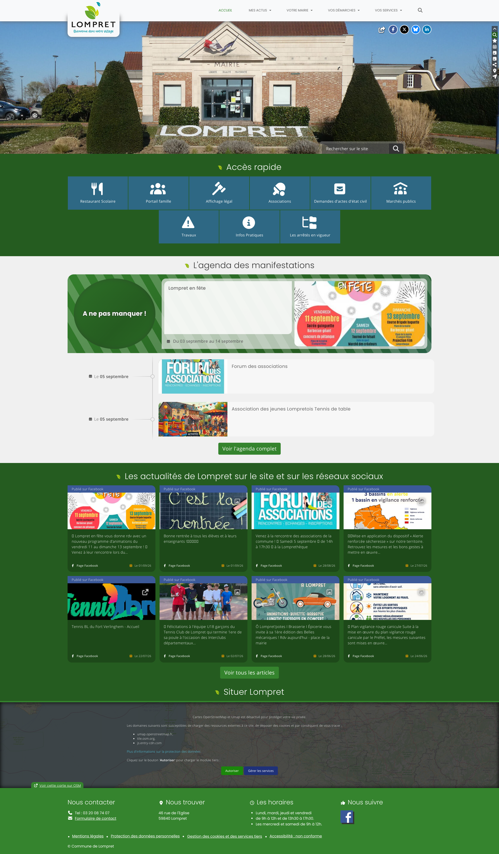 Aperçu du site