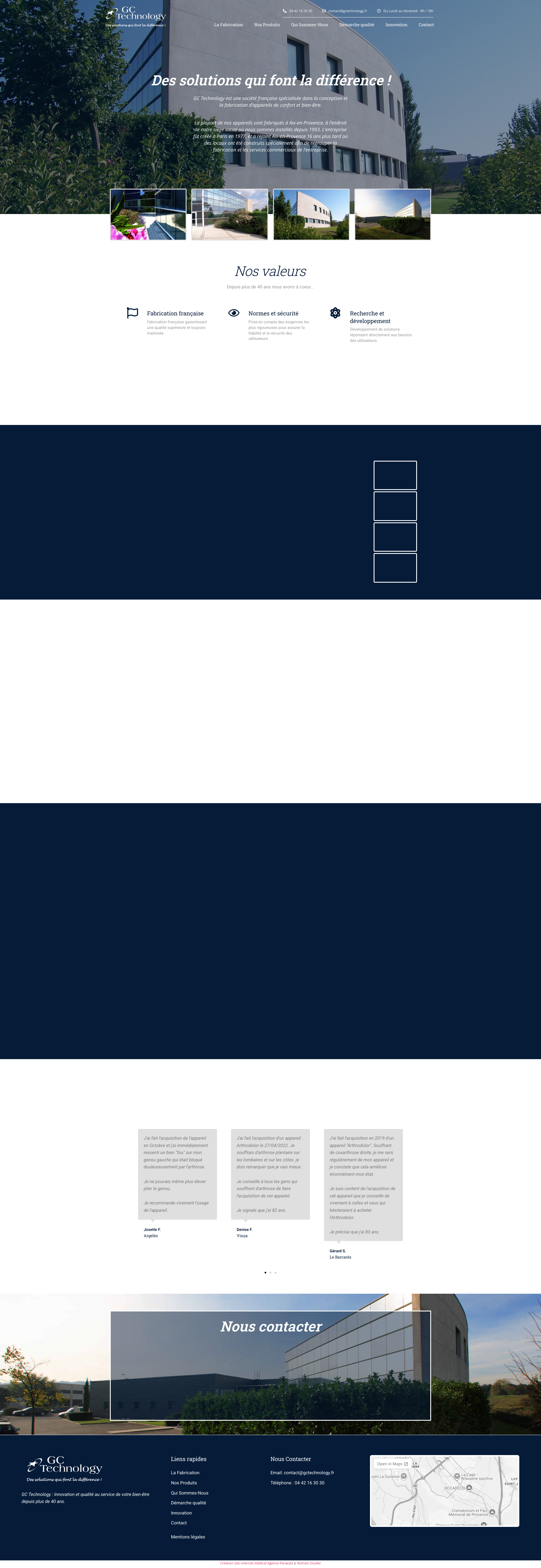 Aperçu du site