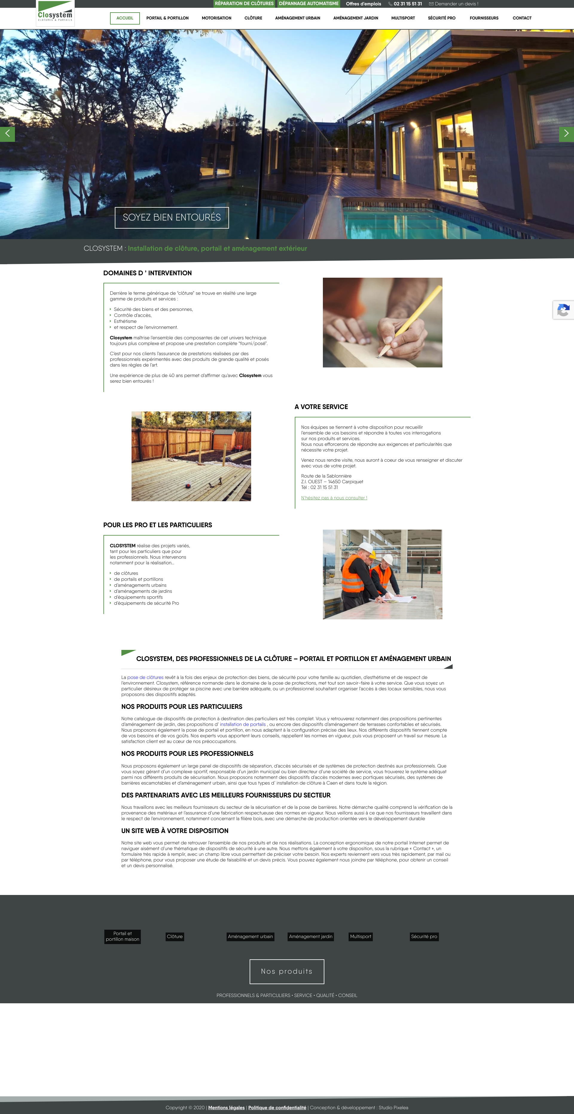 Aperçu du site