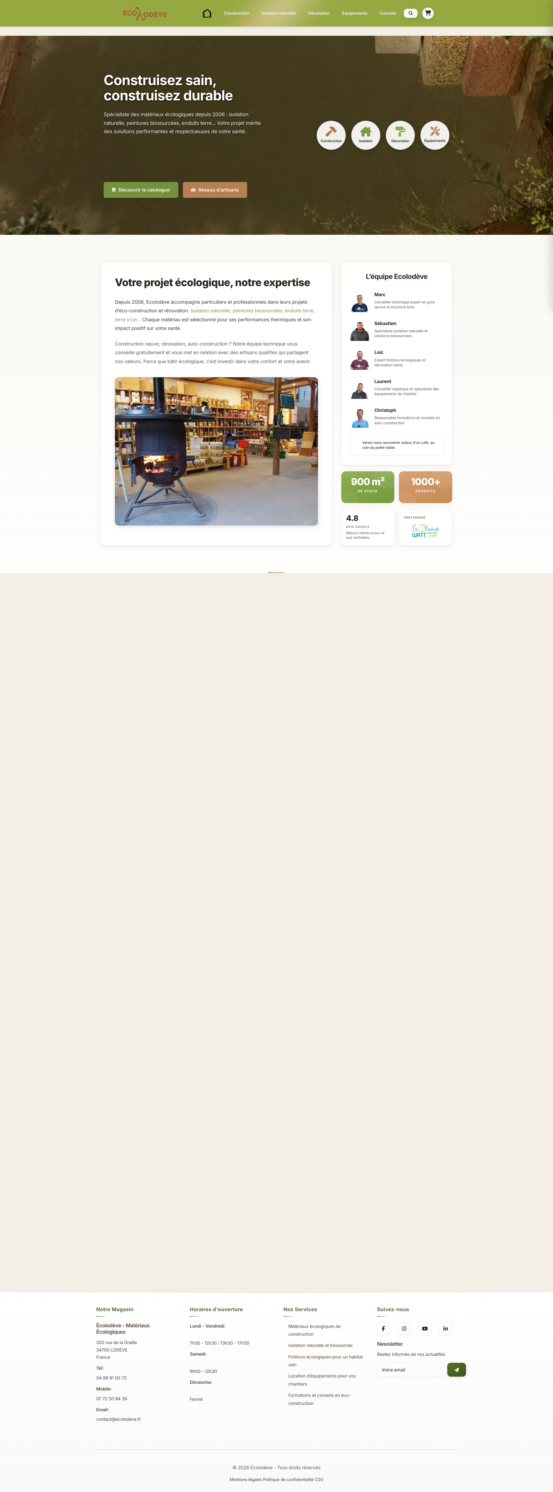 Aperçu du site