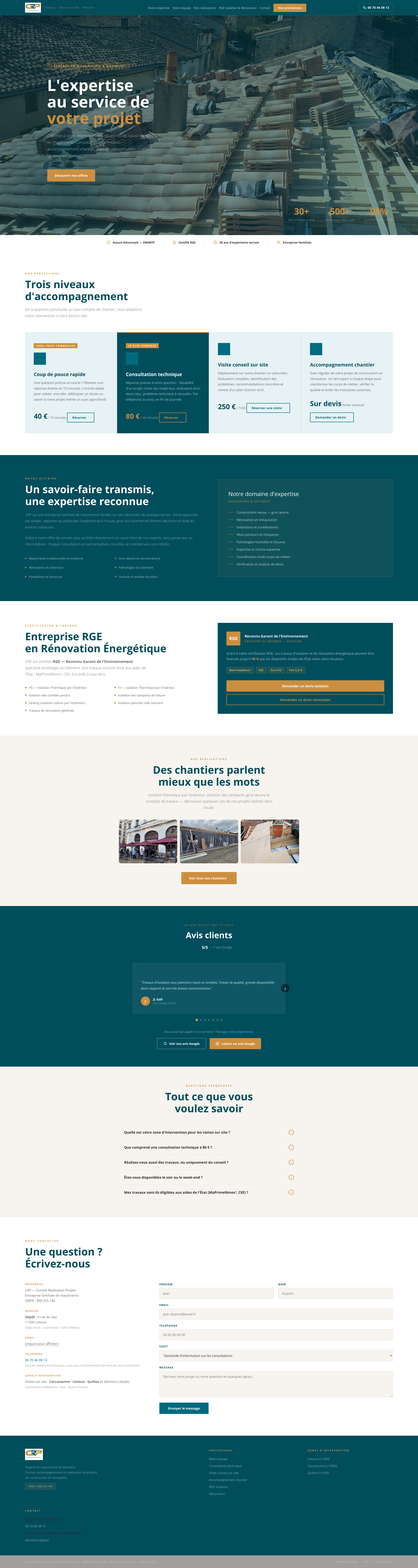 Aperçu du site