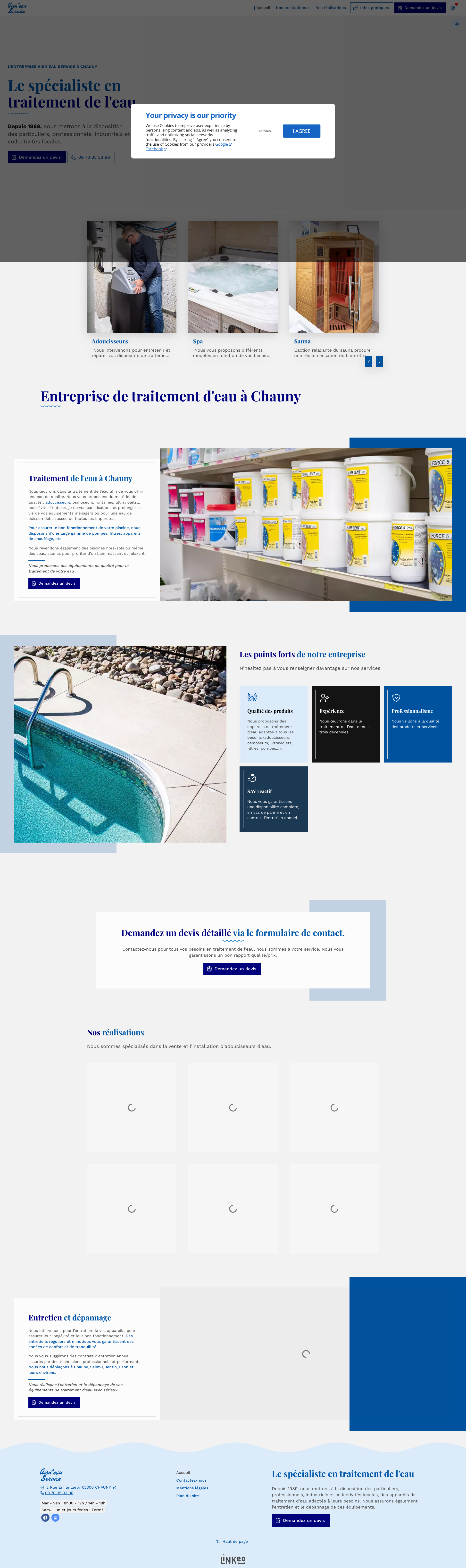 Aperçu du site