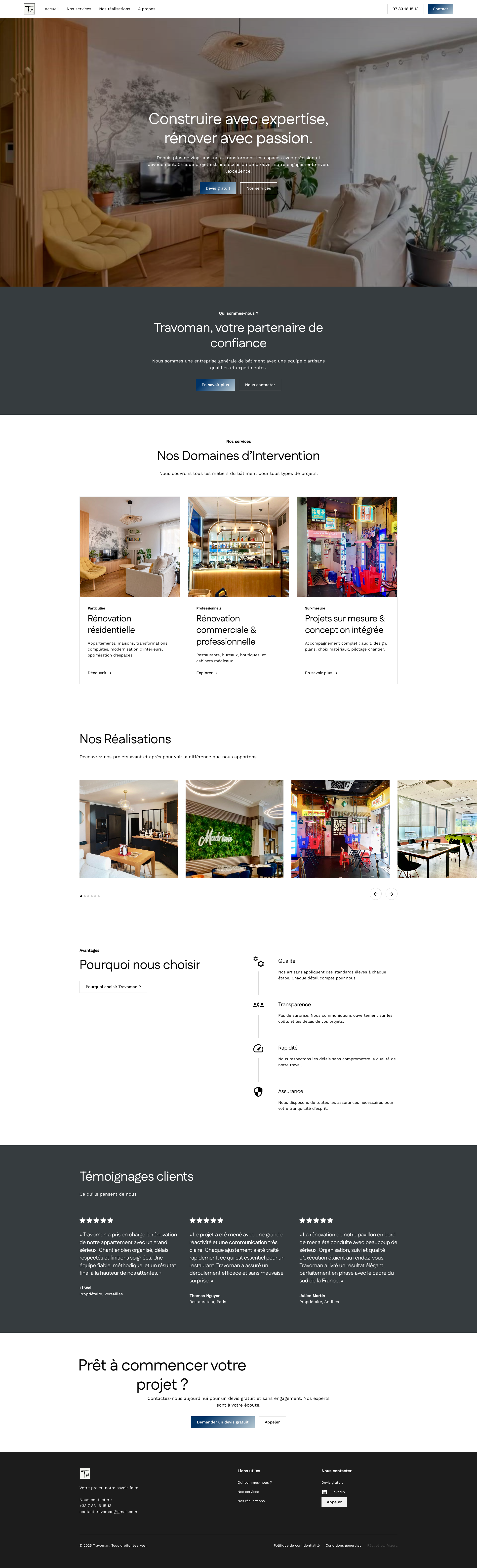 Aperçu du site