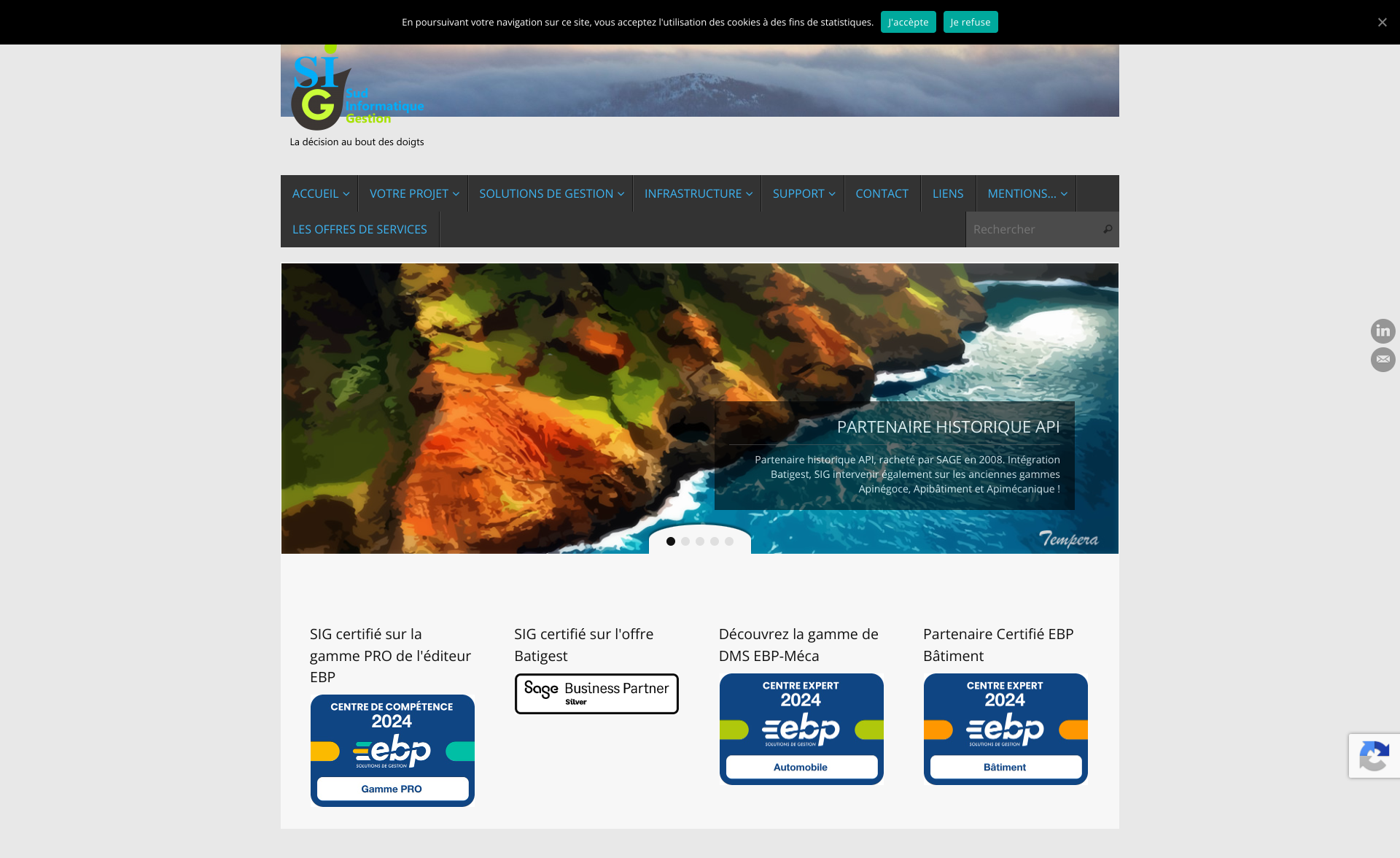 Aperçu du site