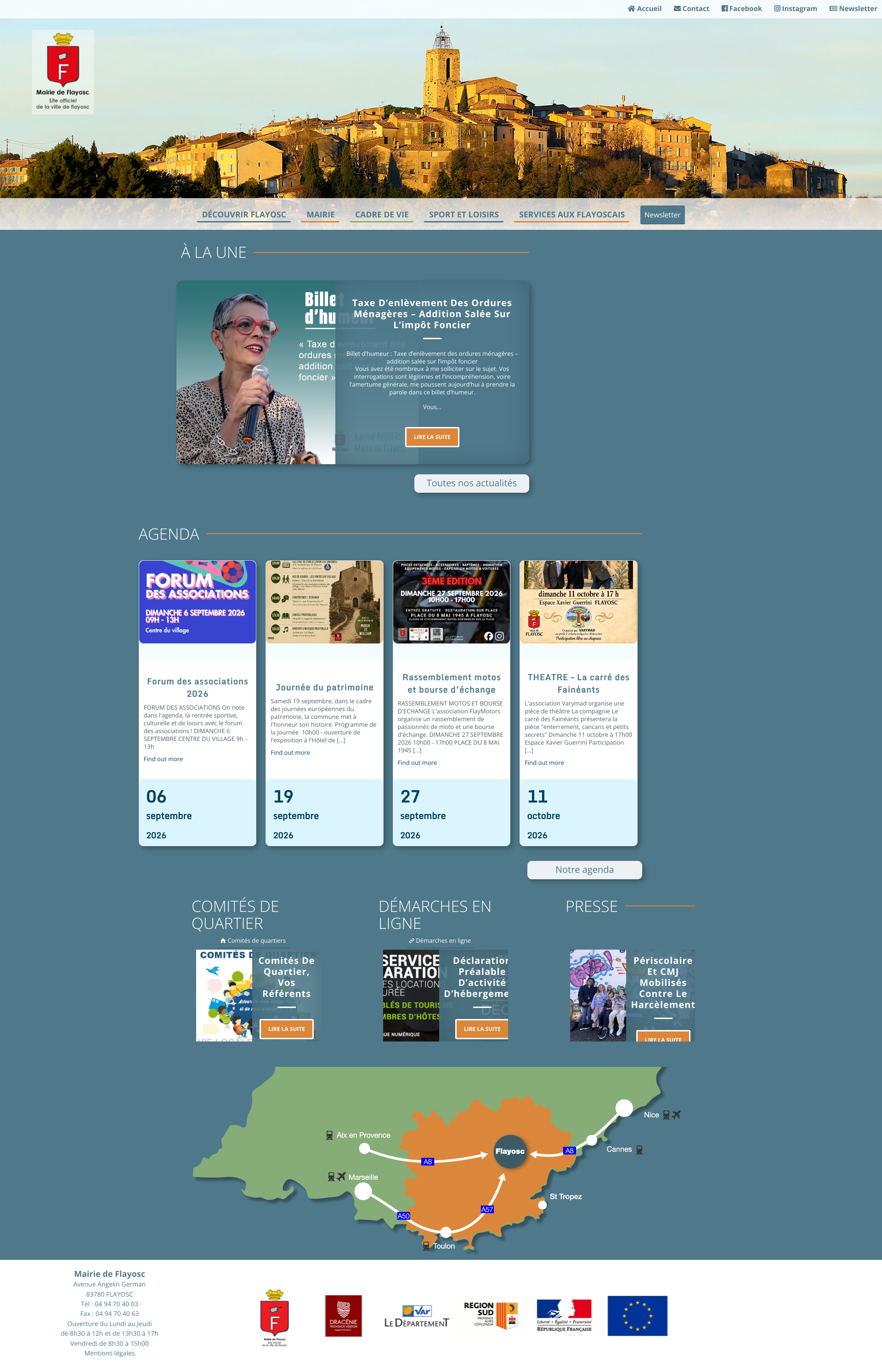 Aperçu du site