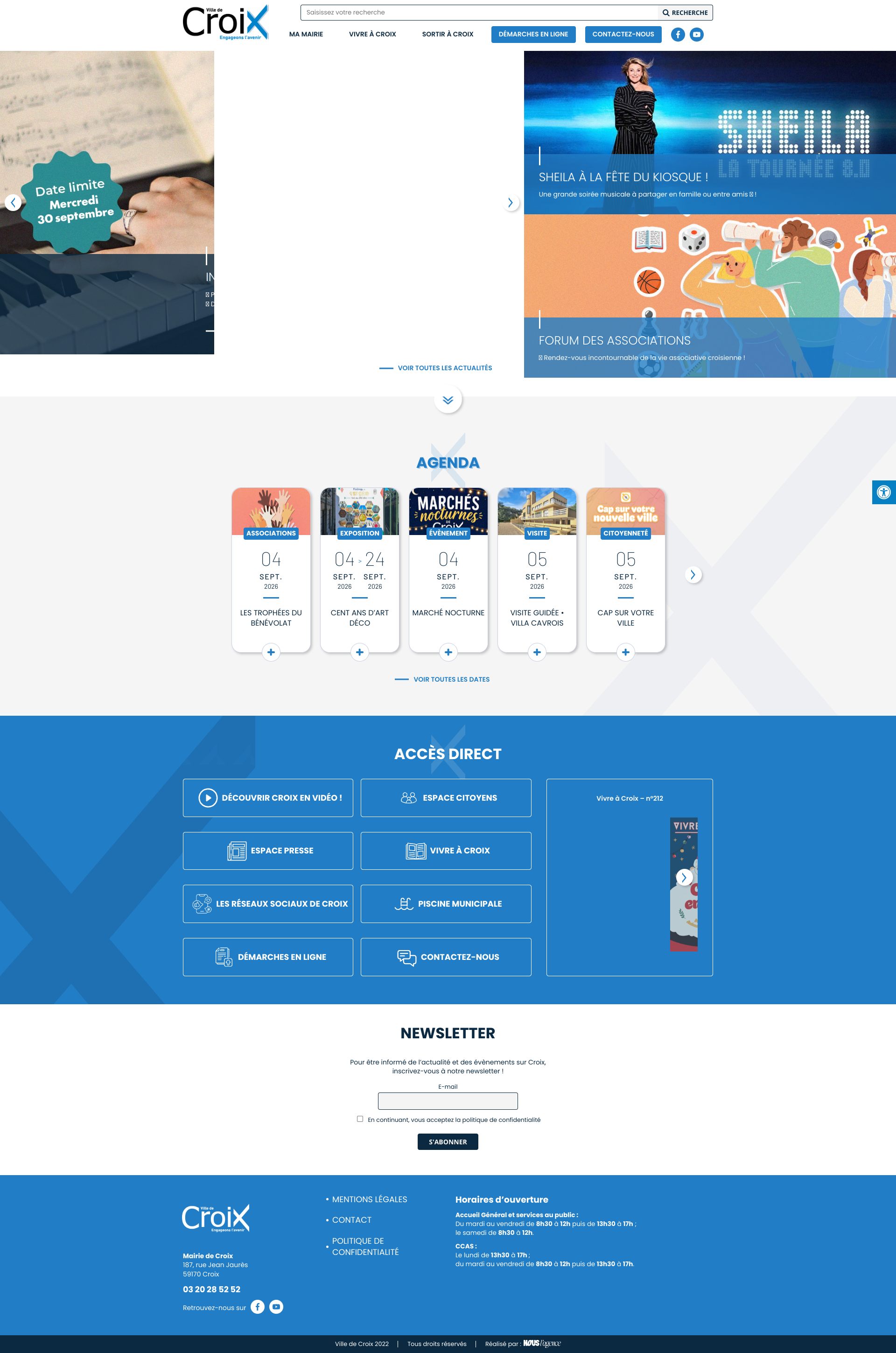 Aperçu du site