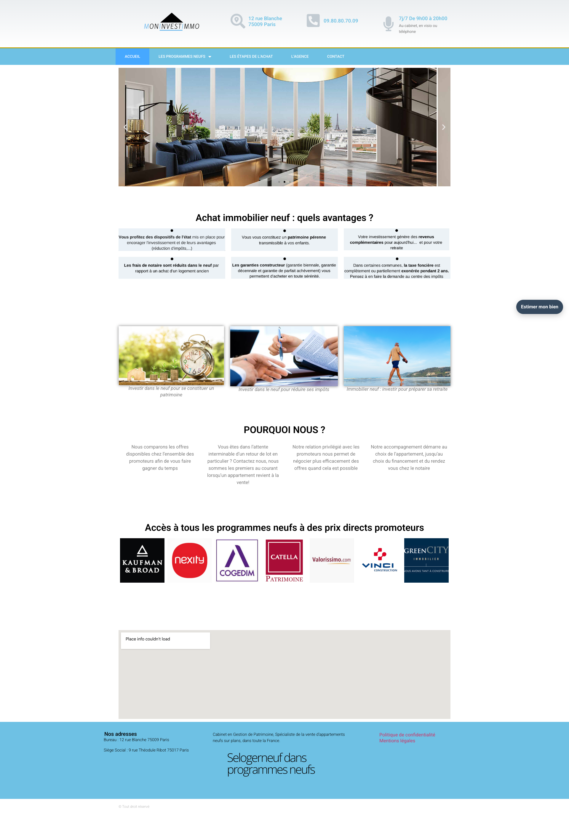 Aperçu du site