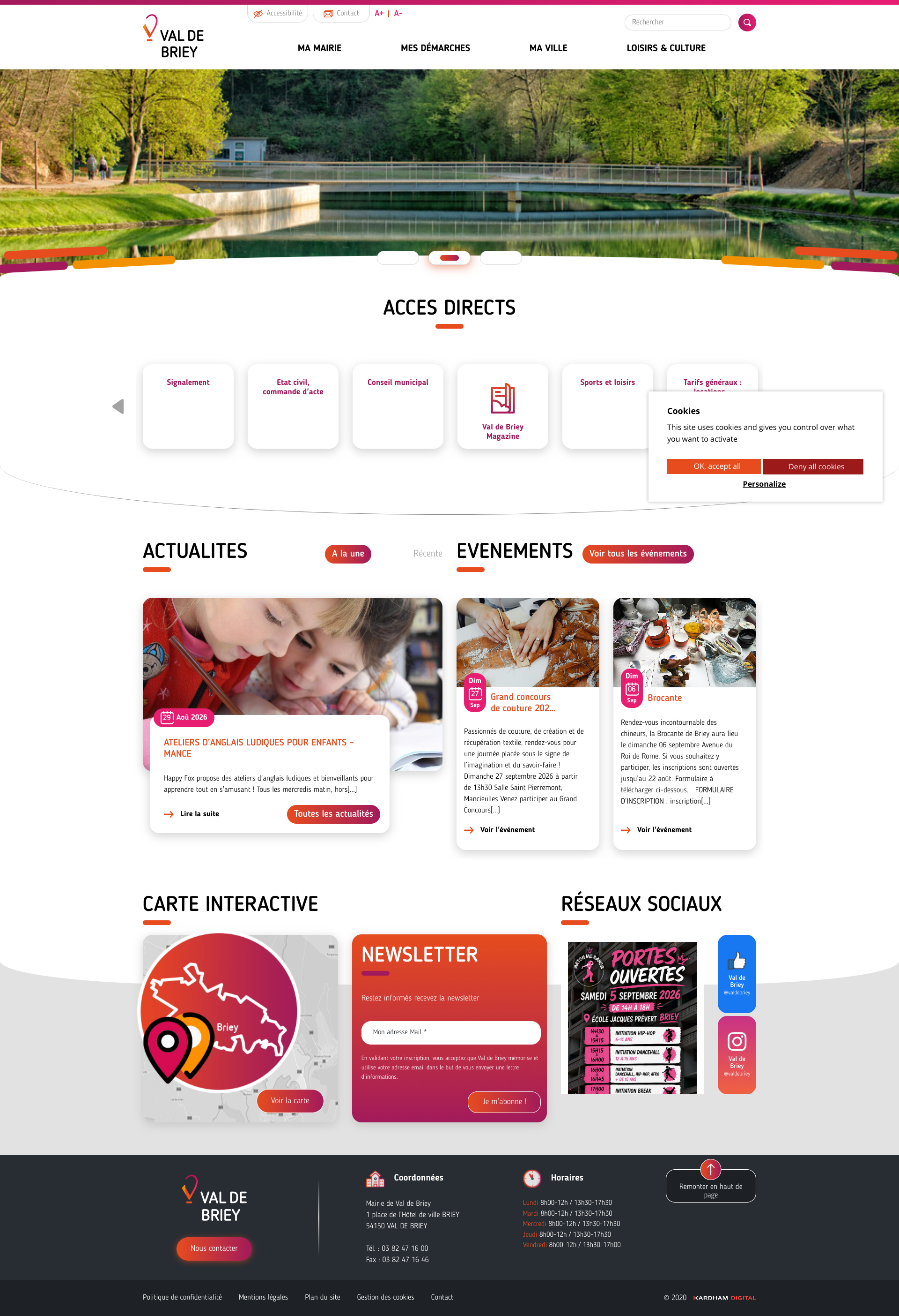 Aperçu du site
