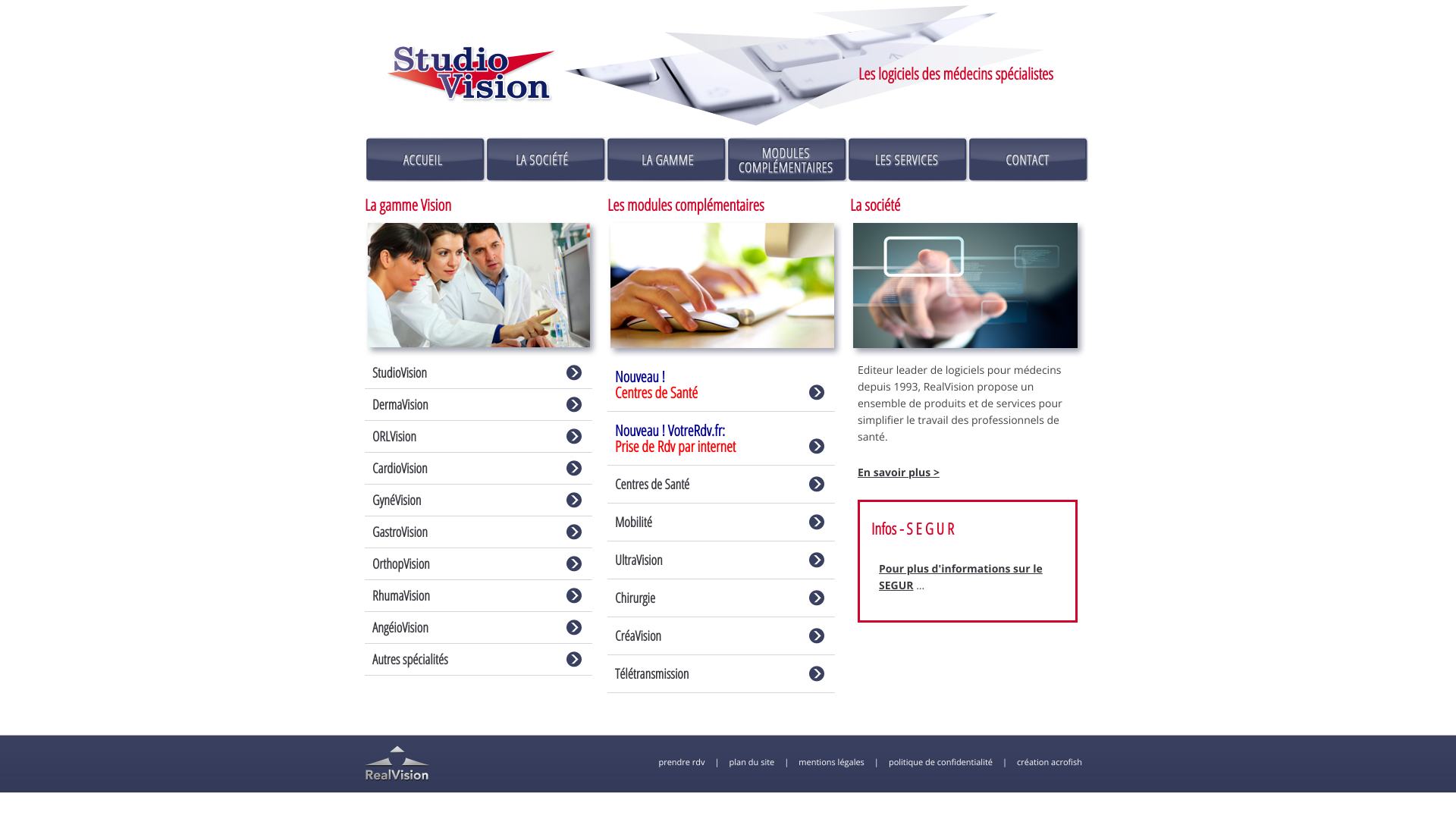 Aperçu du site
