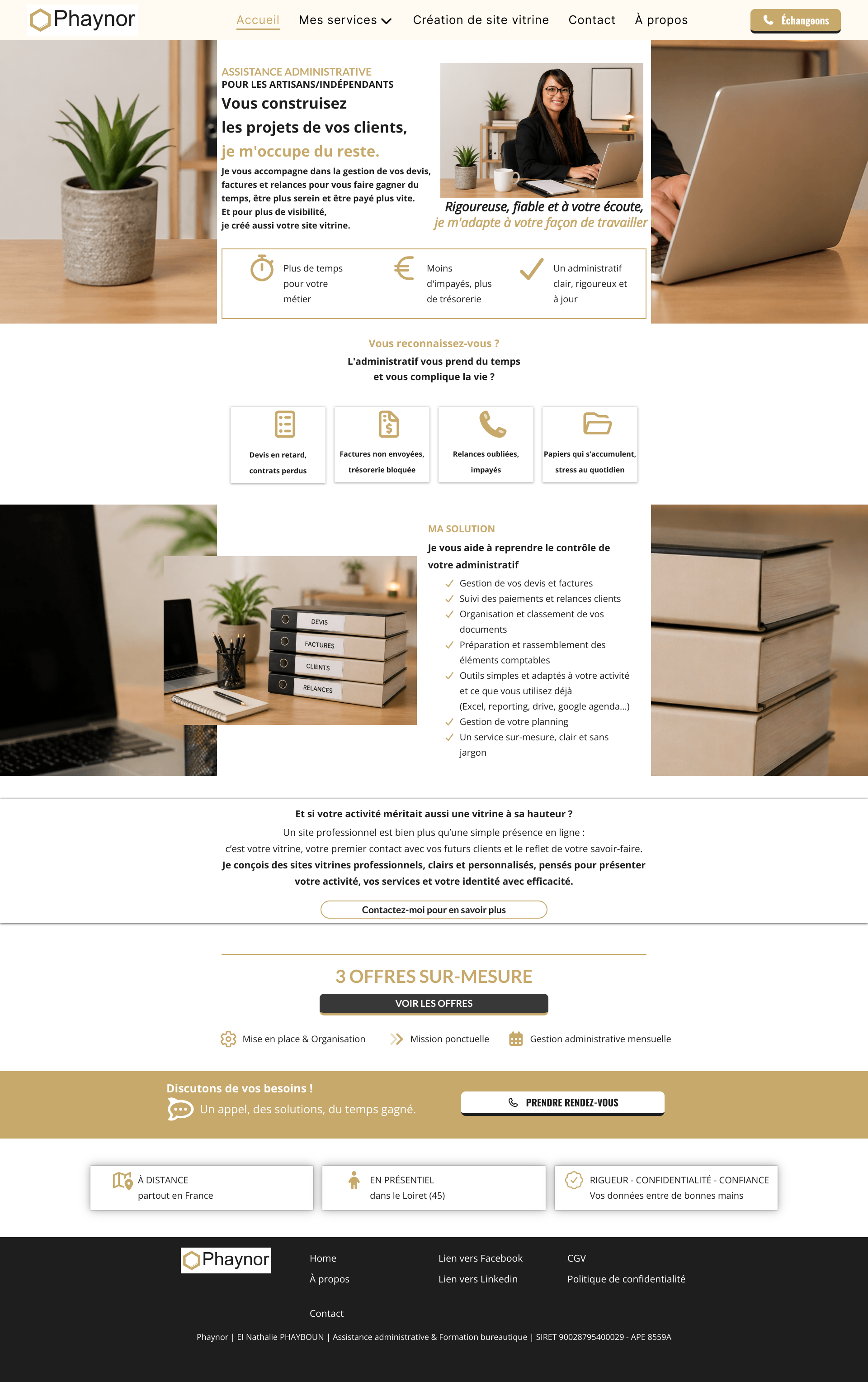 Aperçu du site