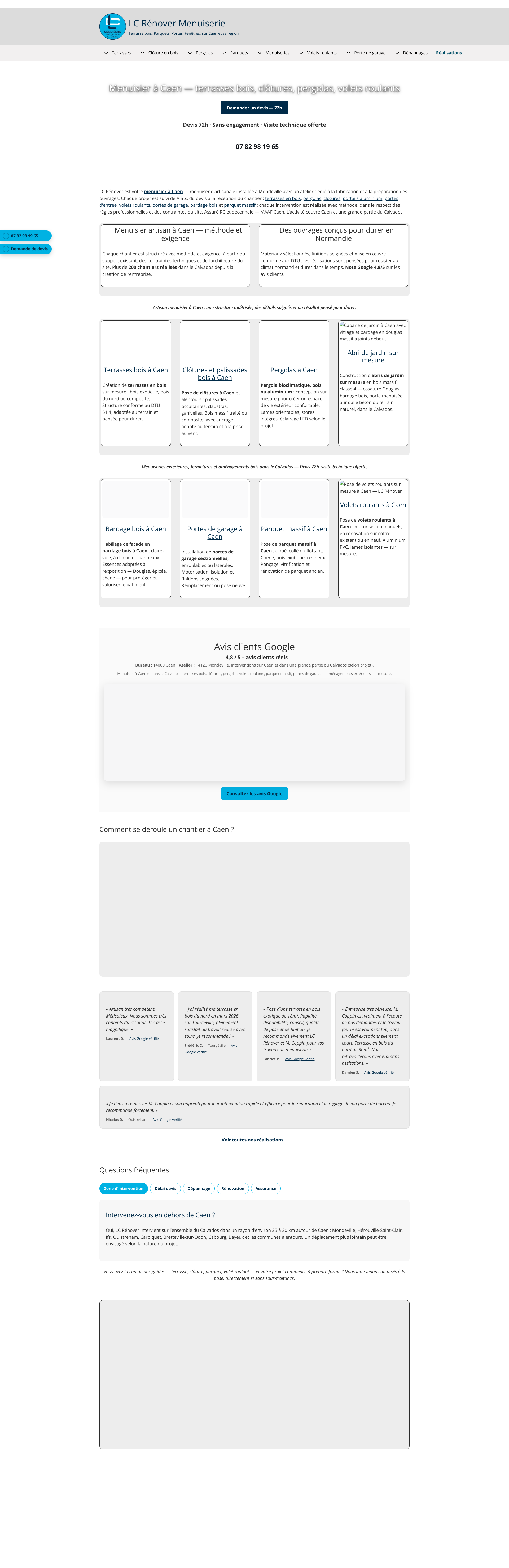 Aperçu du site