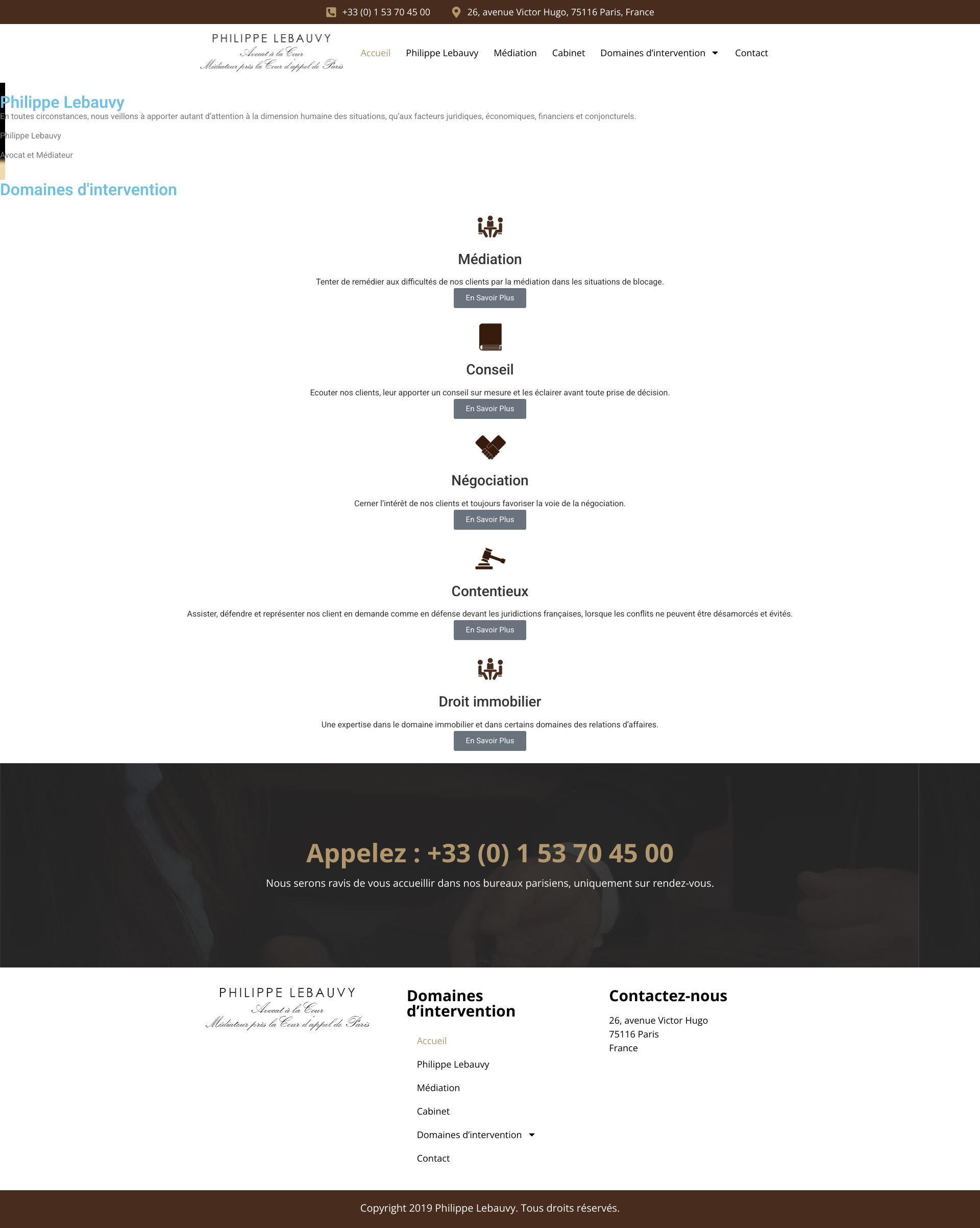 Aperçu du site