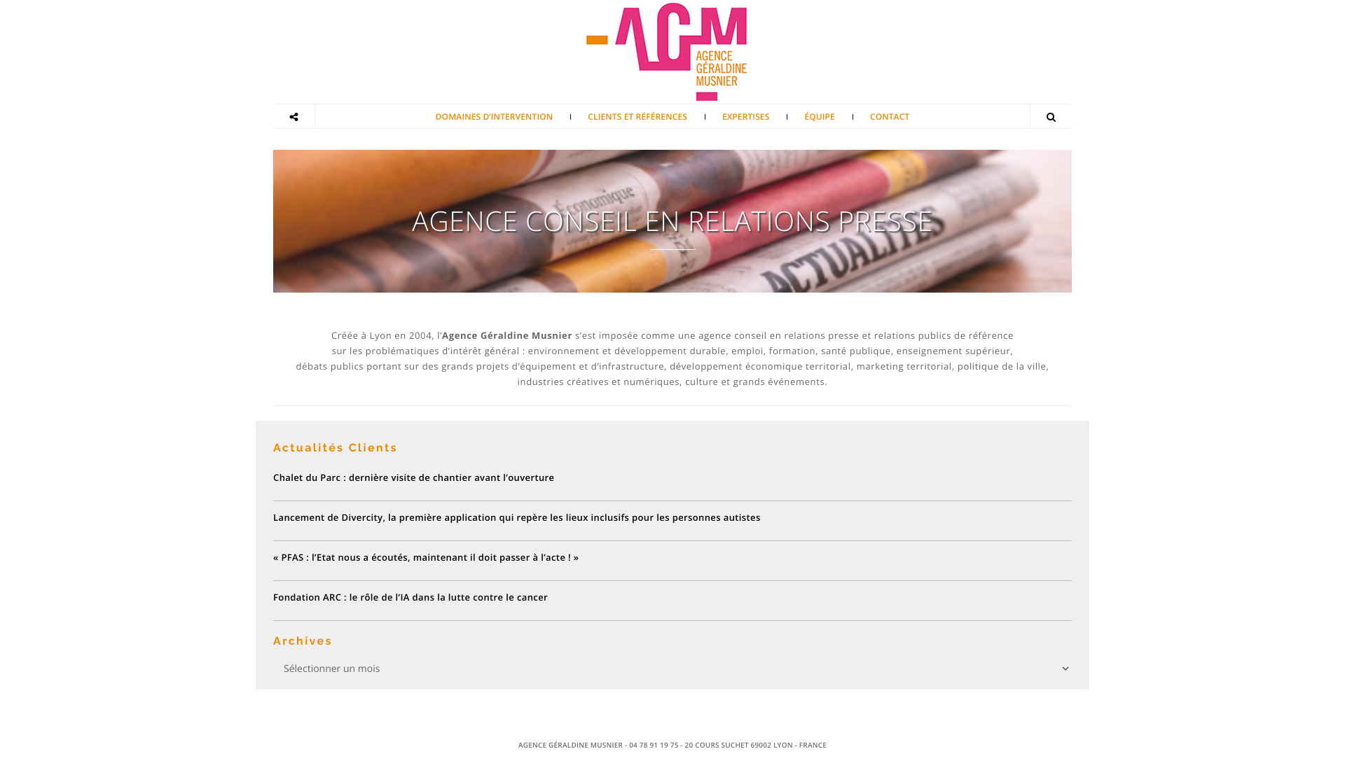 Aperçu du site