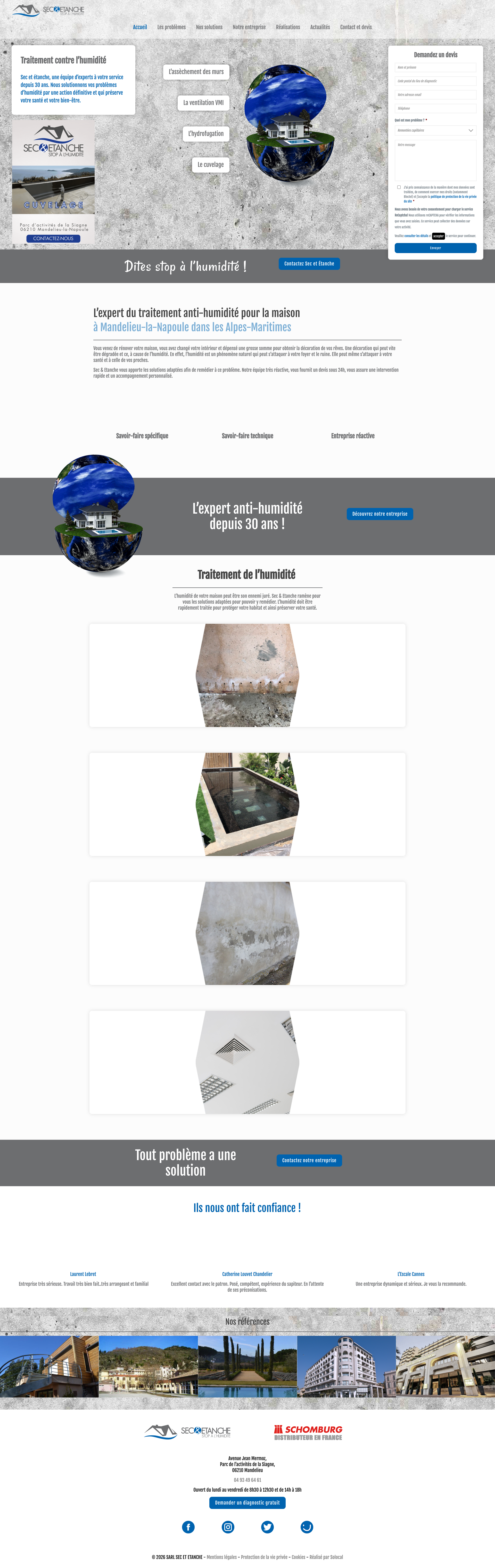 Aperçu du site