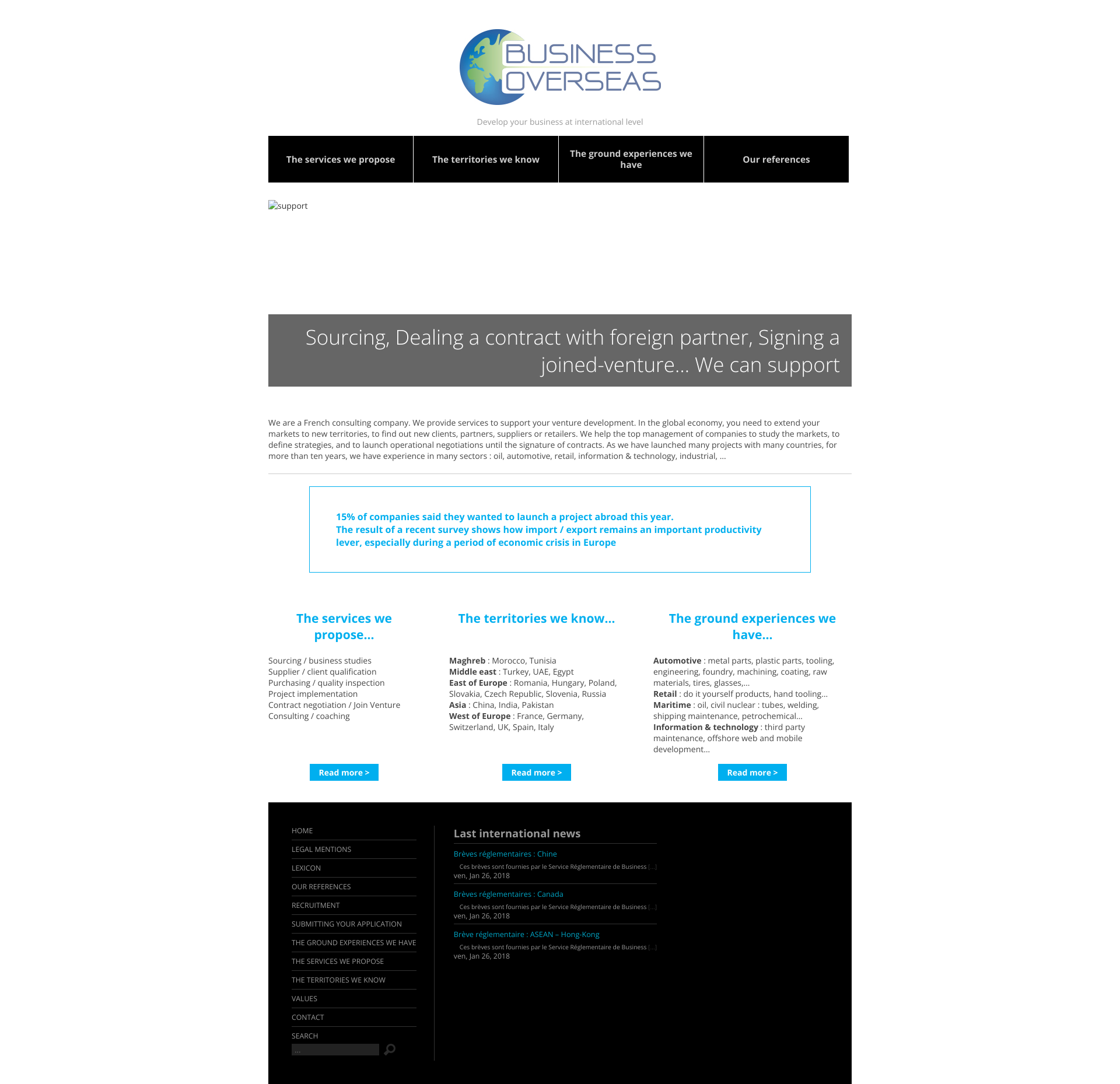 Aperçu du site
