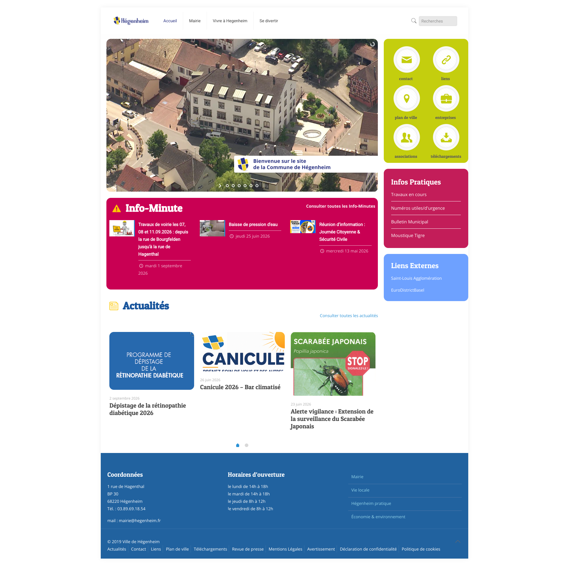 Aperçu du site