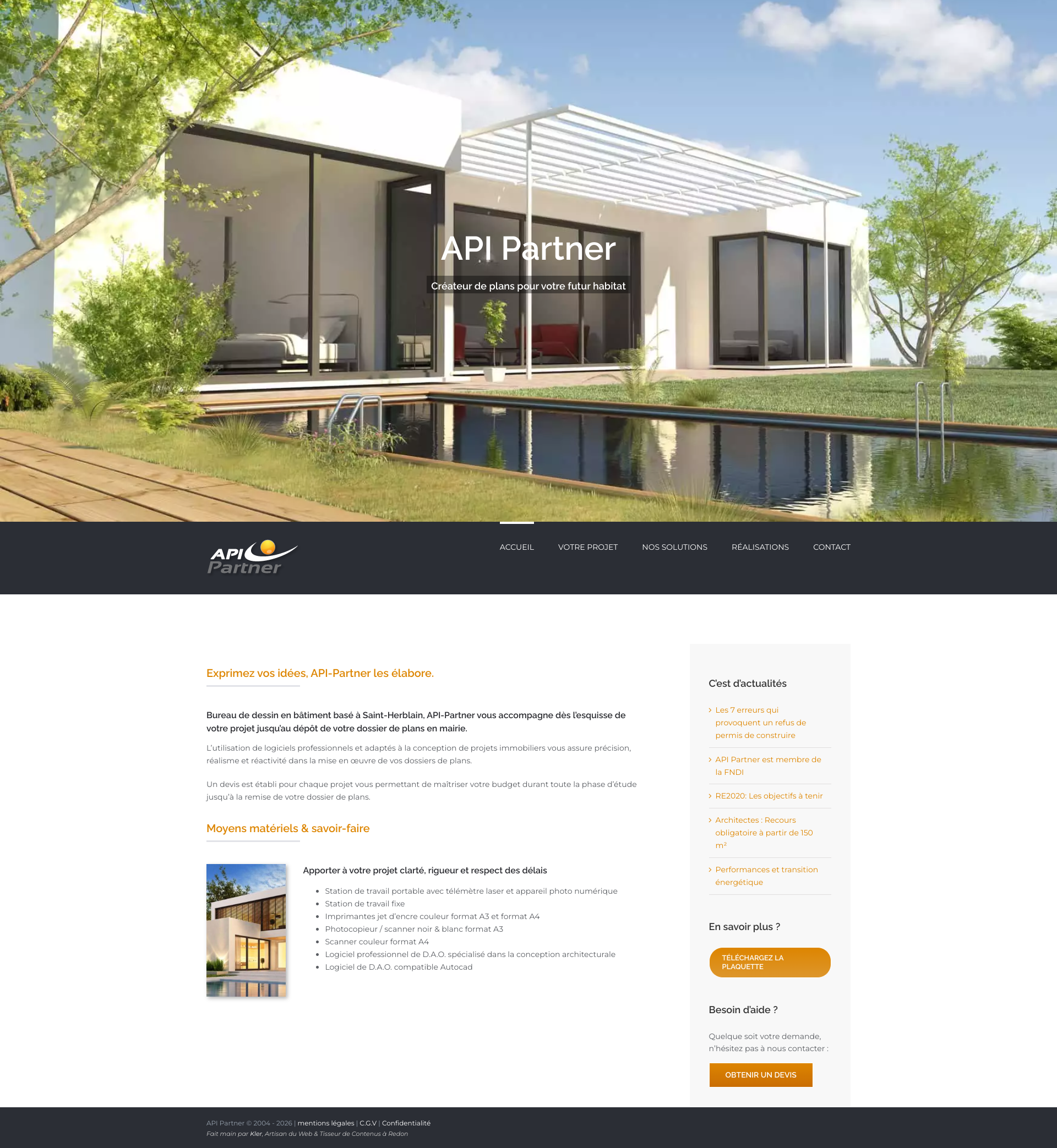 Aperçu du site