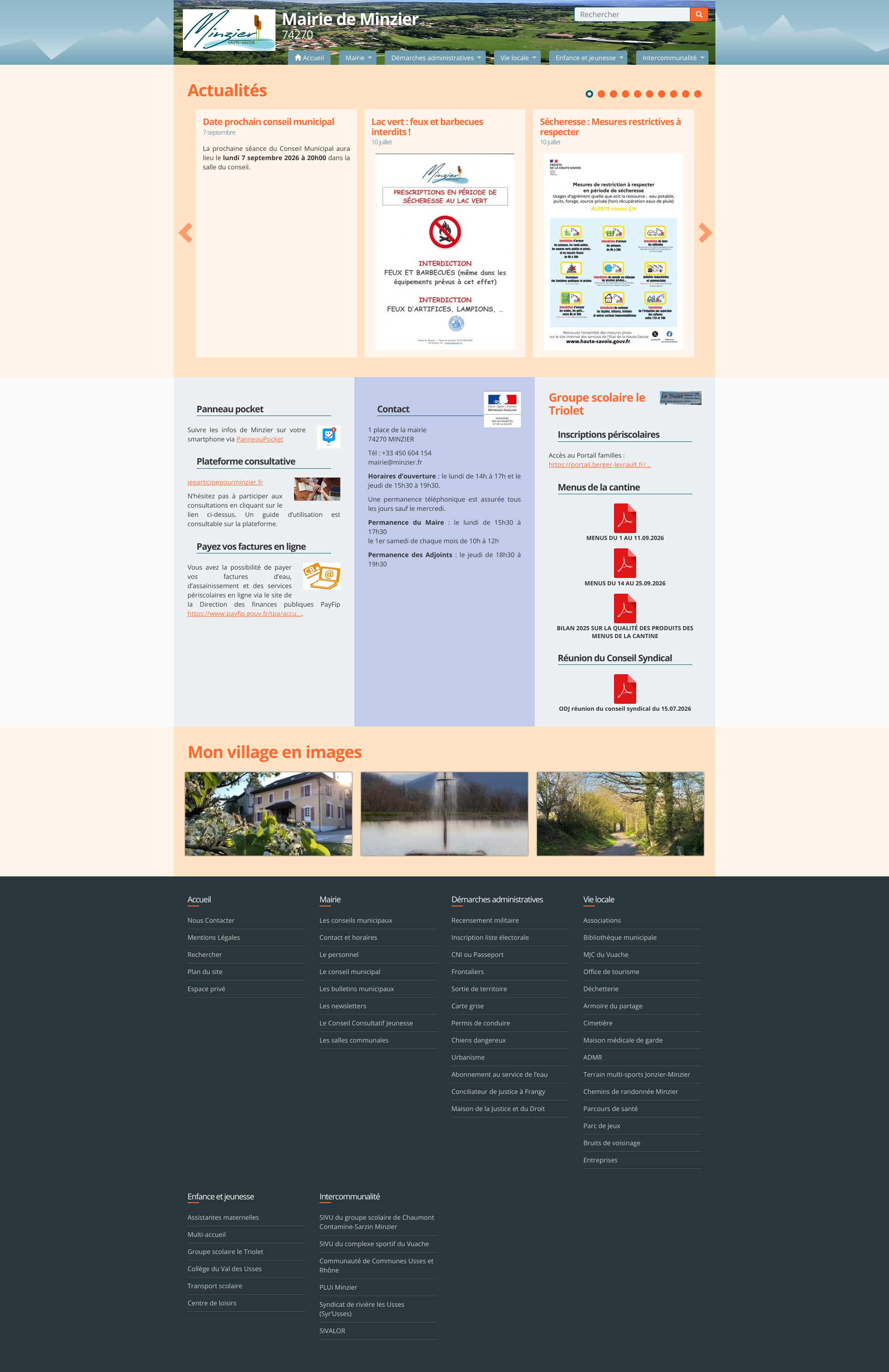 Aperçu du site