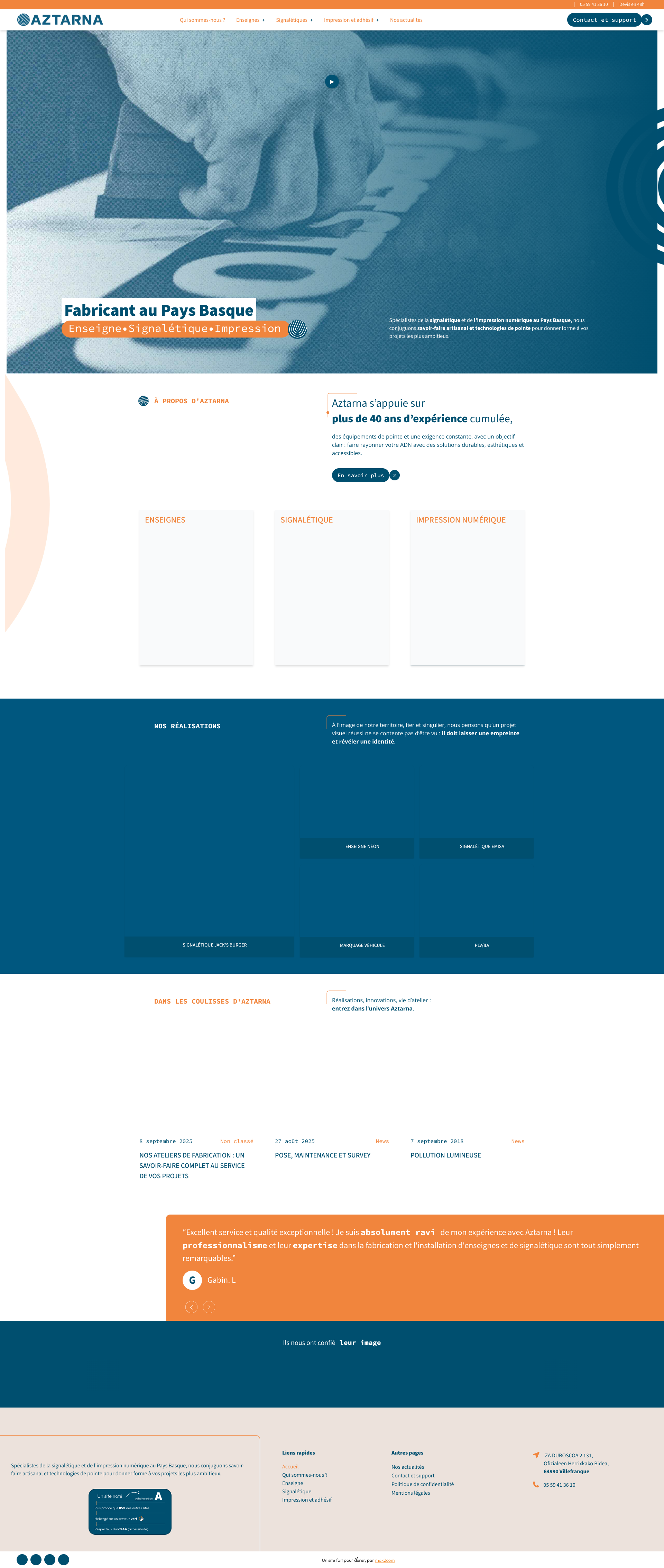 Aperçu du site