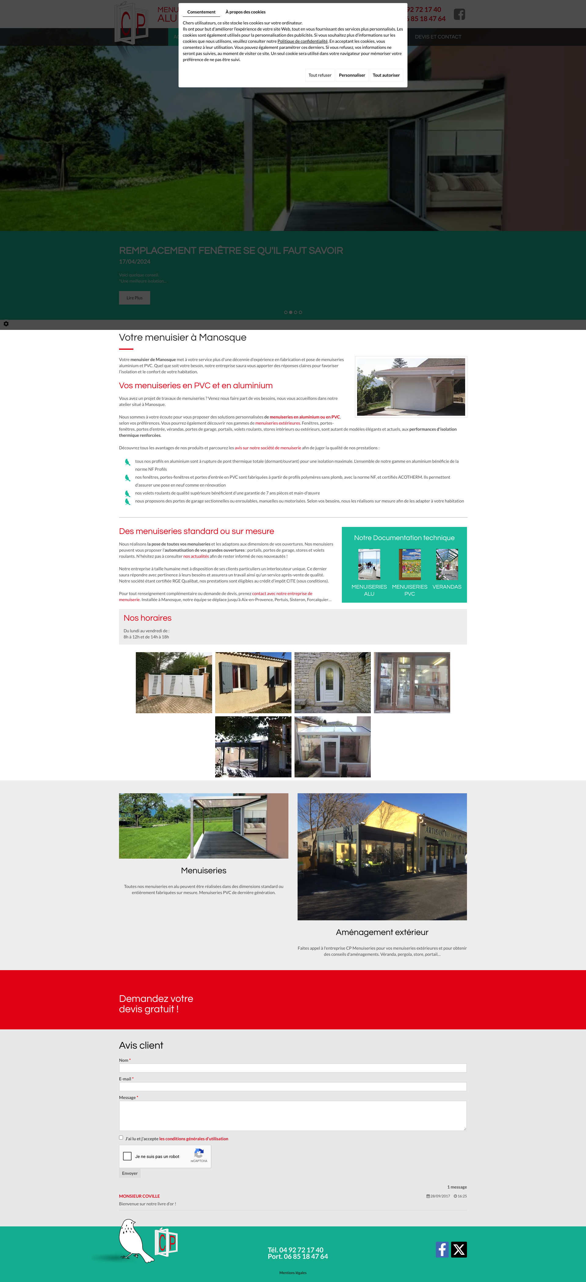 Aperçu du site