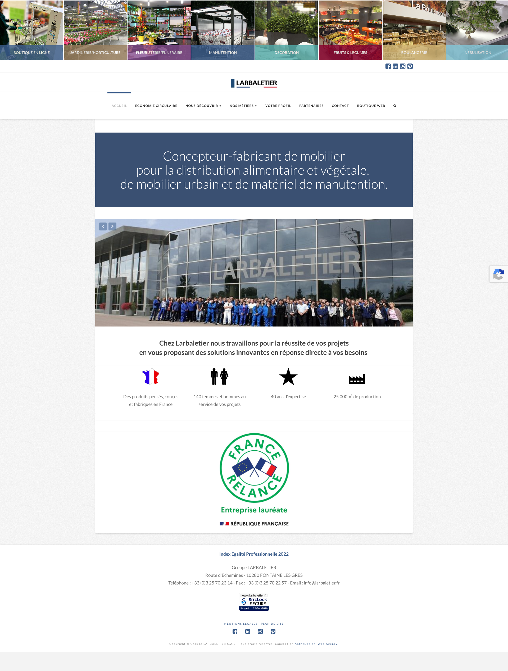 Aperçu du site