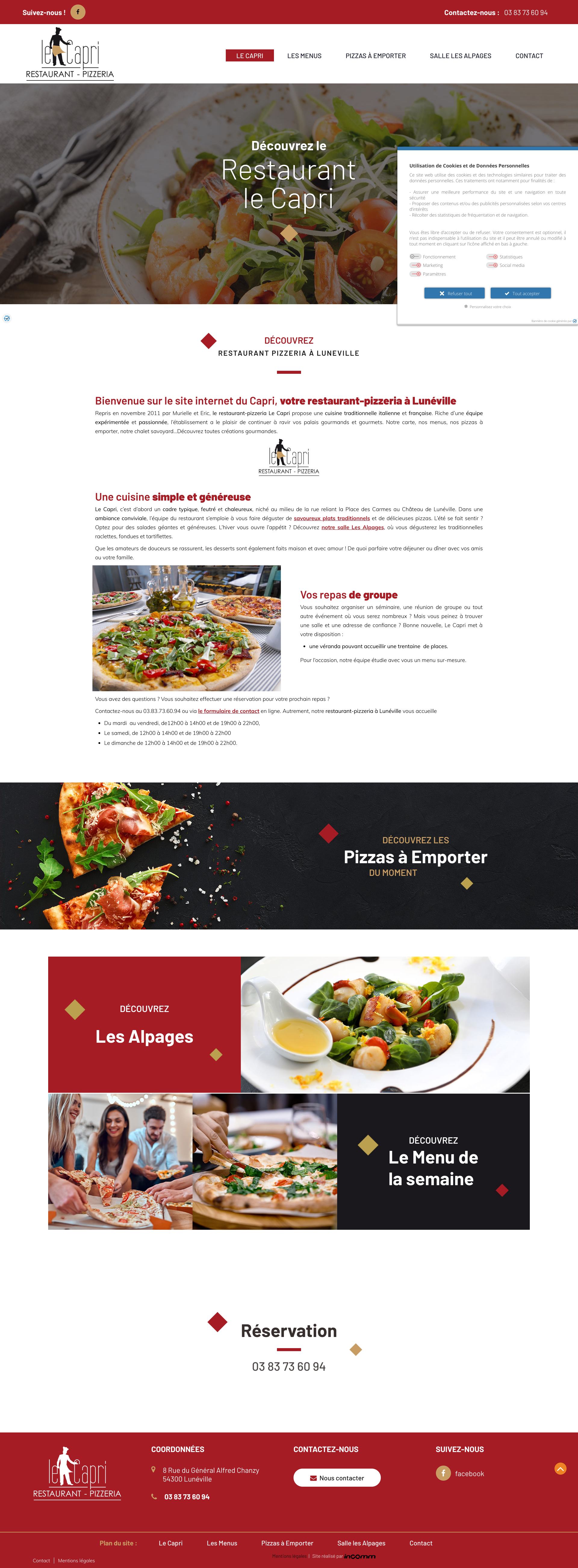 Aperçu du site