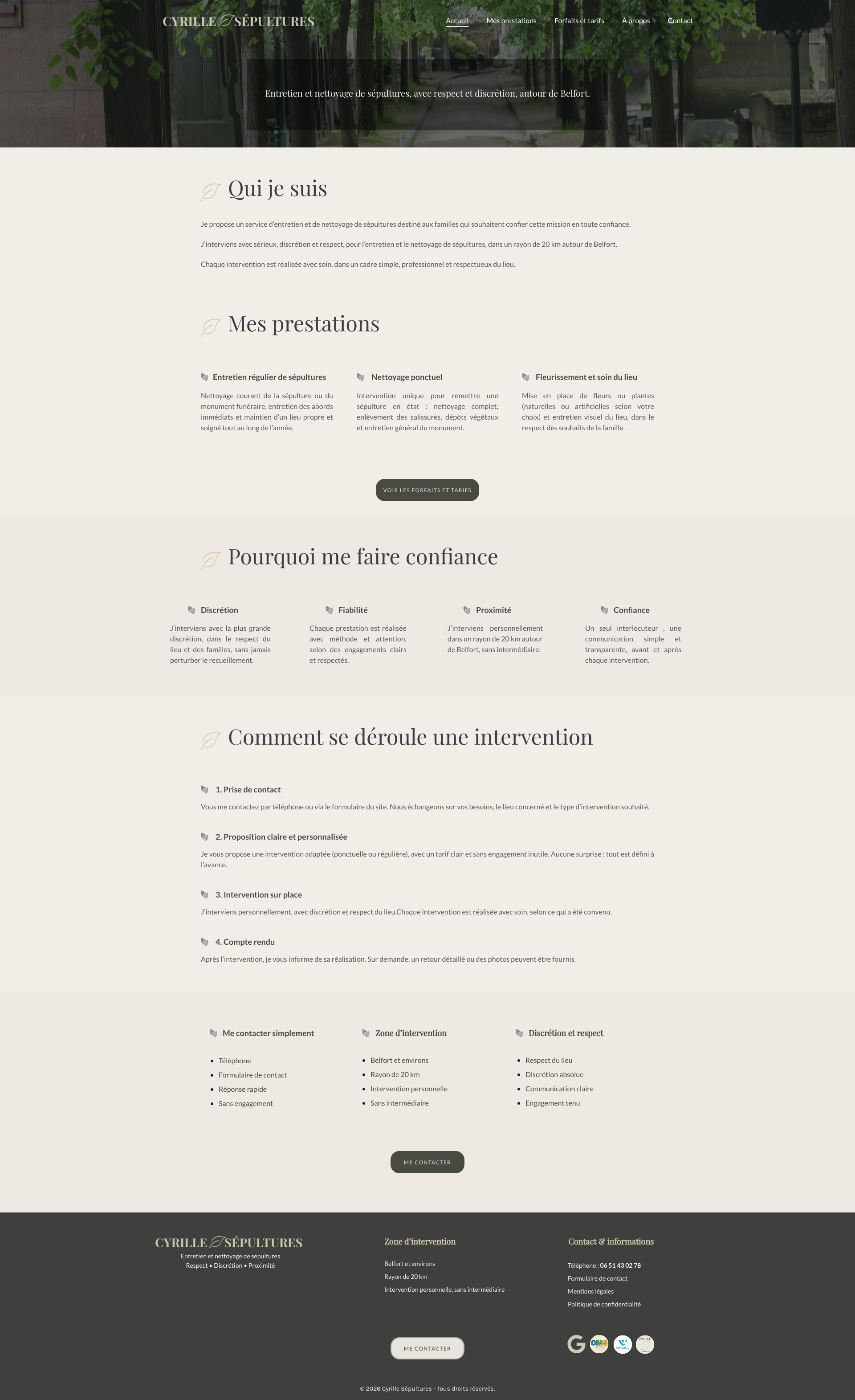 Aperçu du site