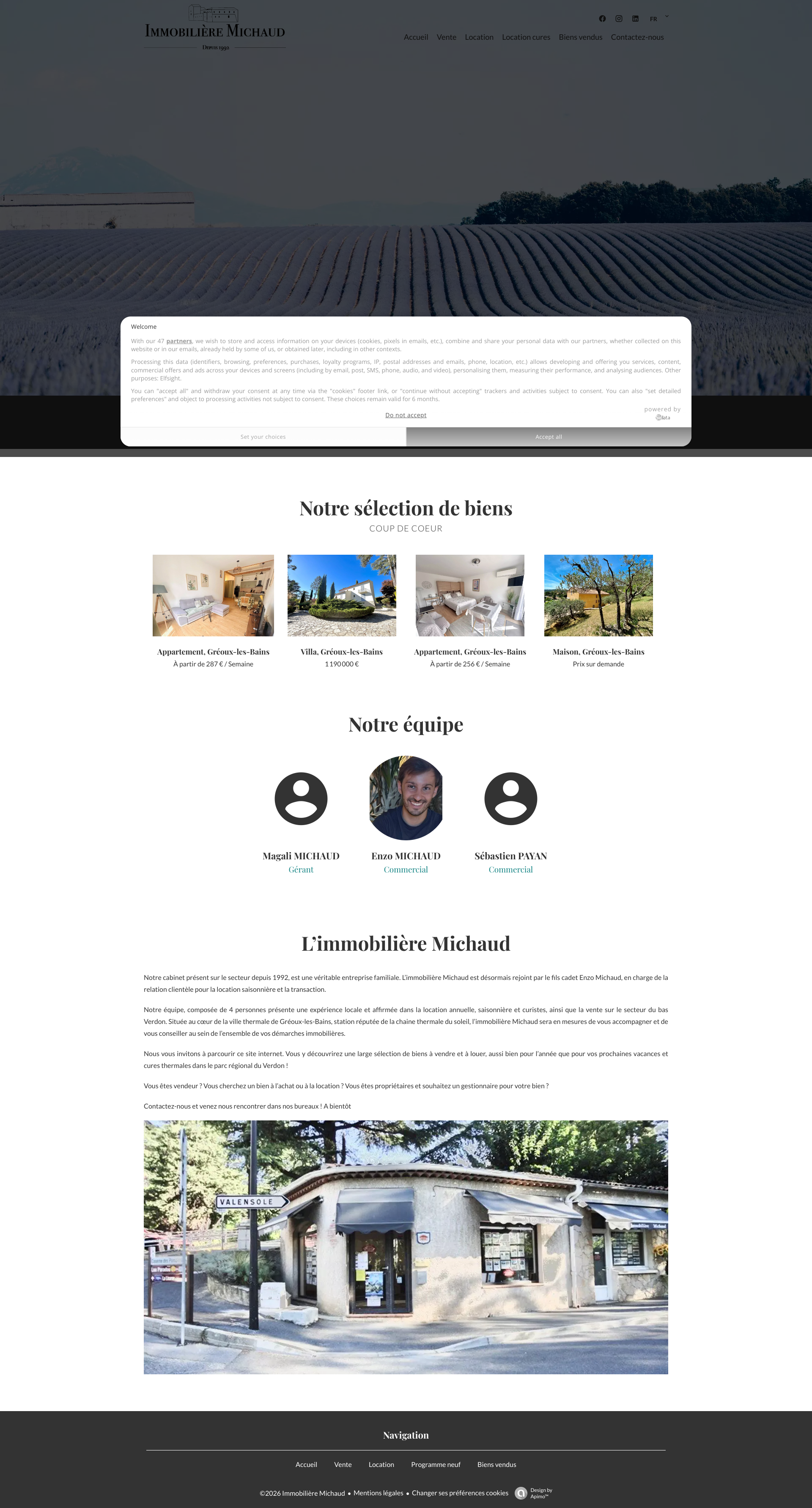Aperçu du site