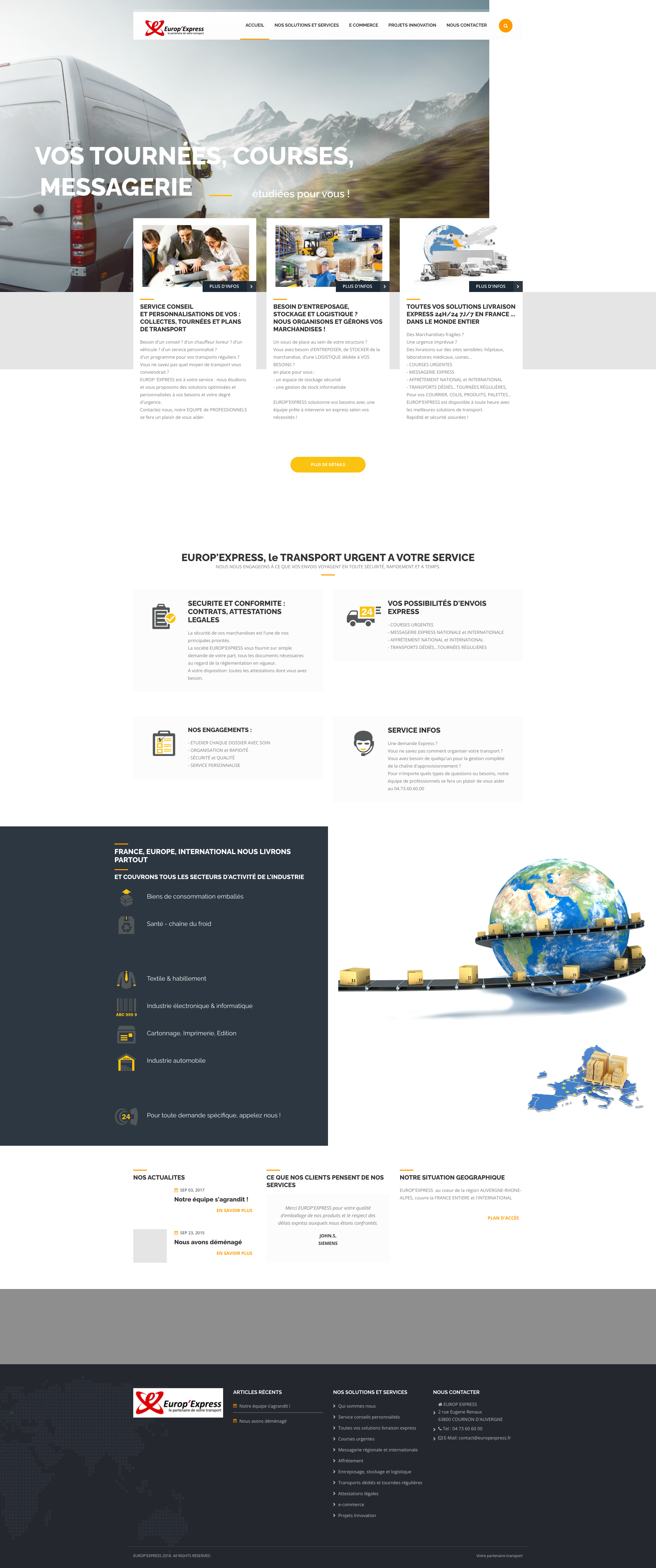 Aperçu du site