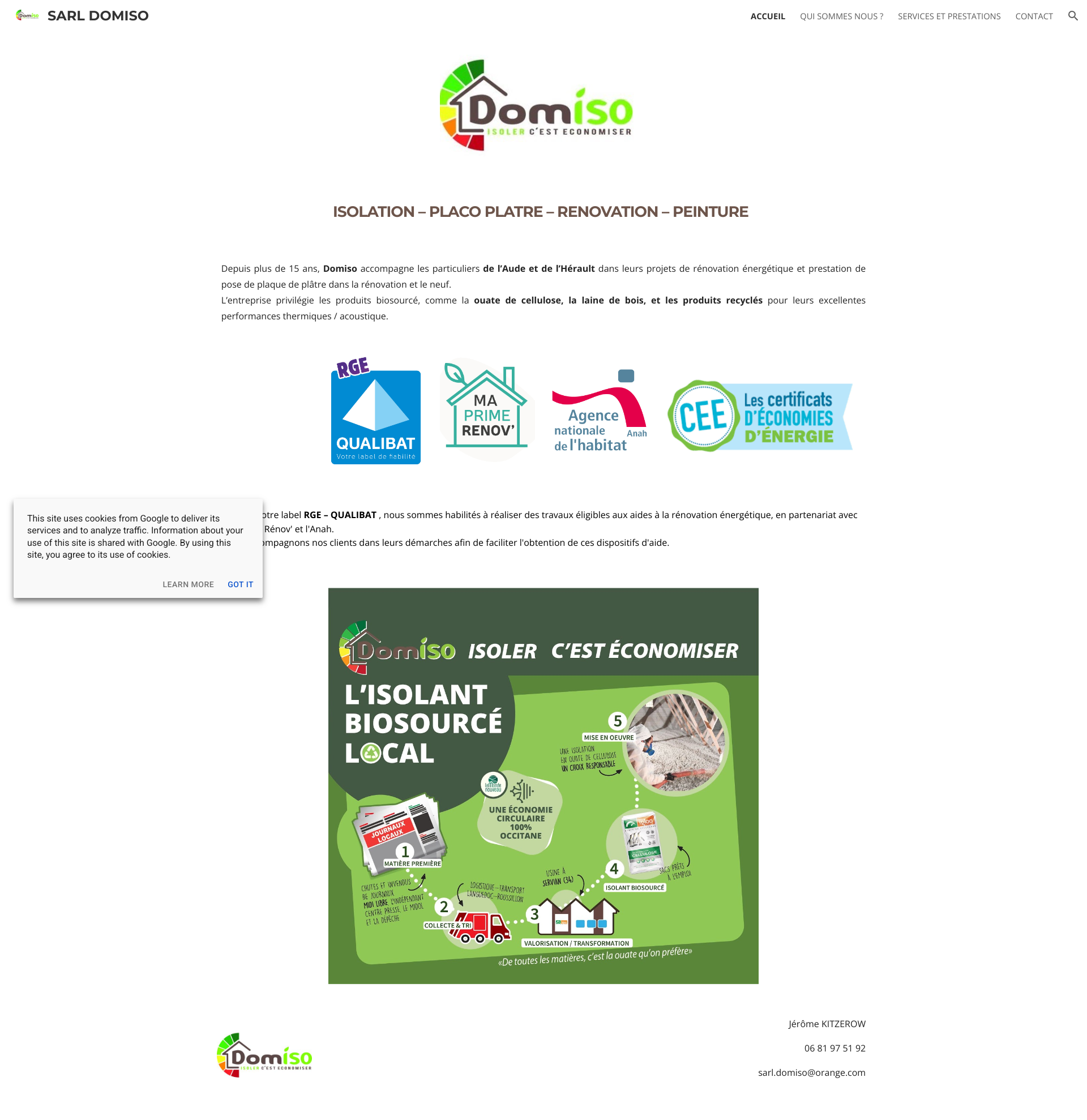 Aperçu du site