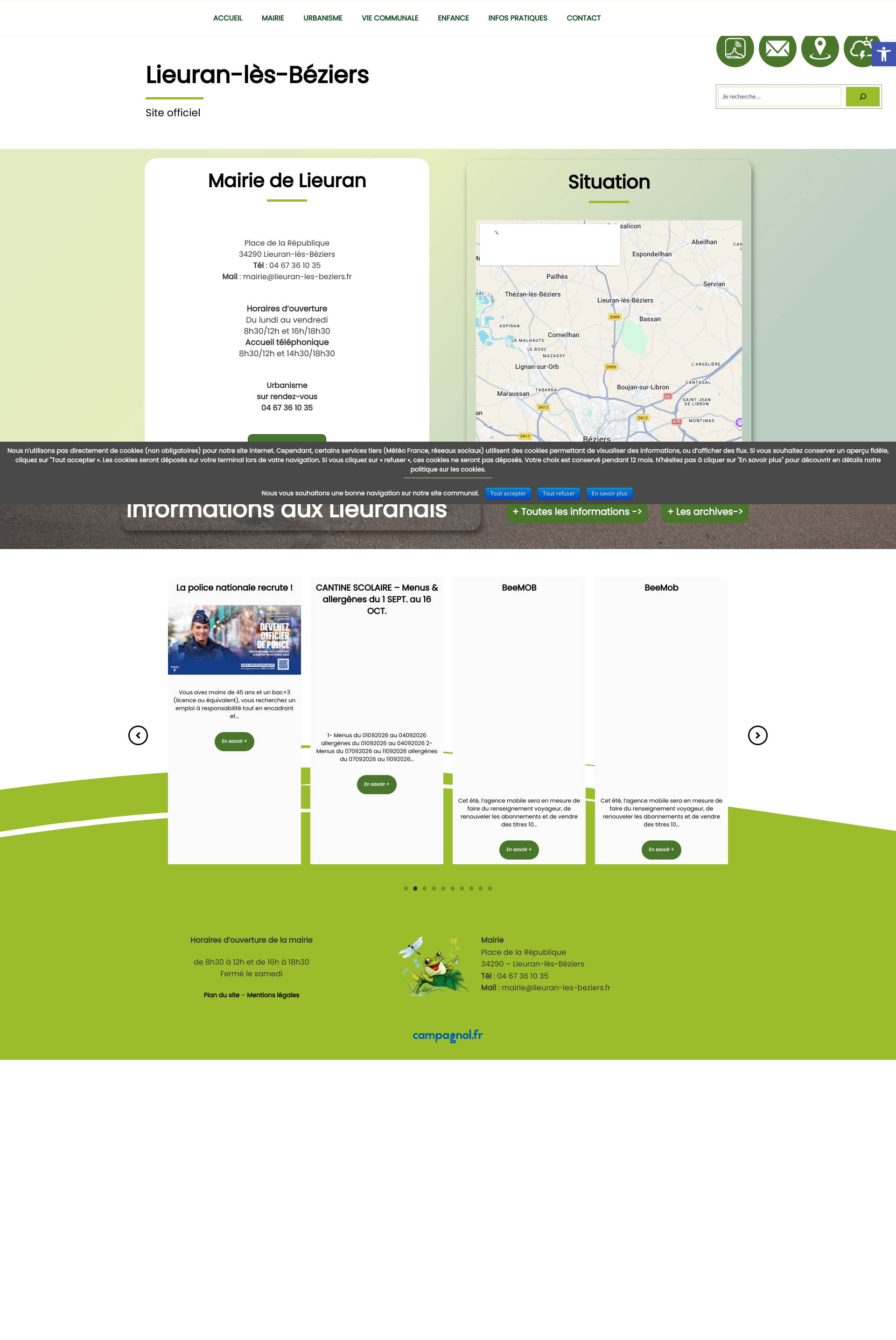 Aperçu du site
