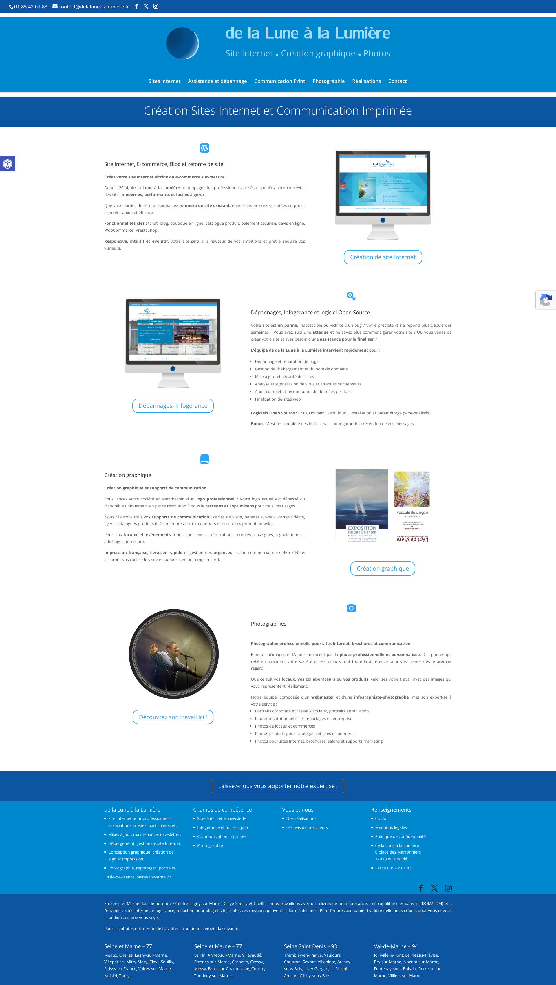 Aperçu du site