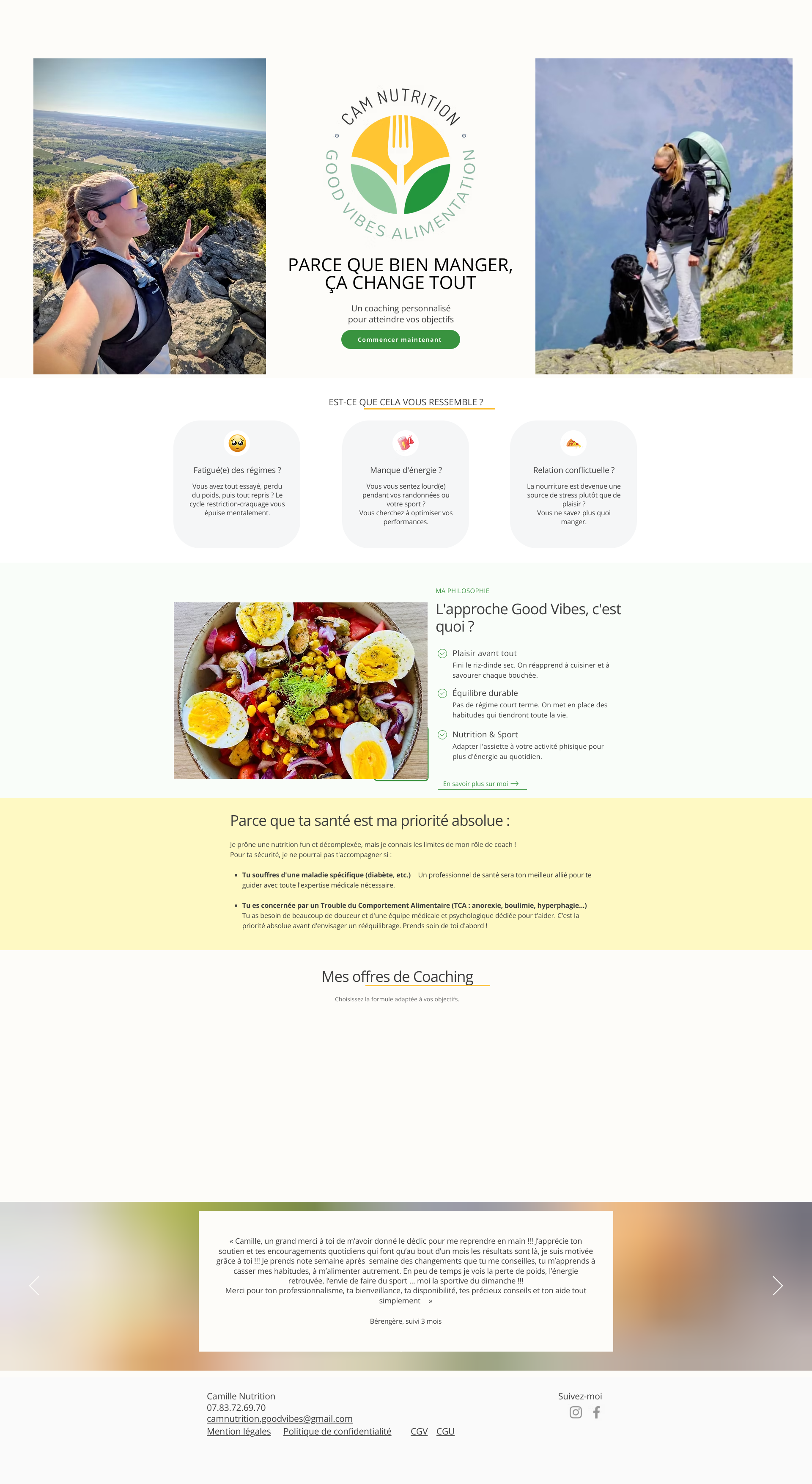 Aperçu du site