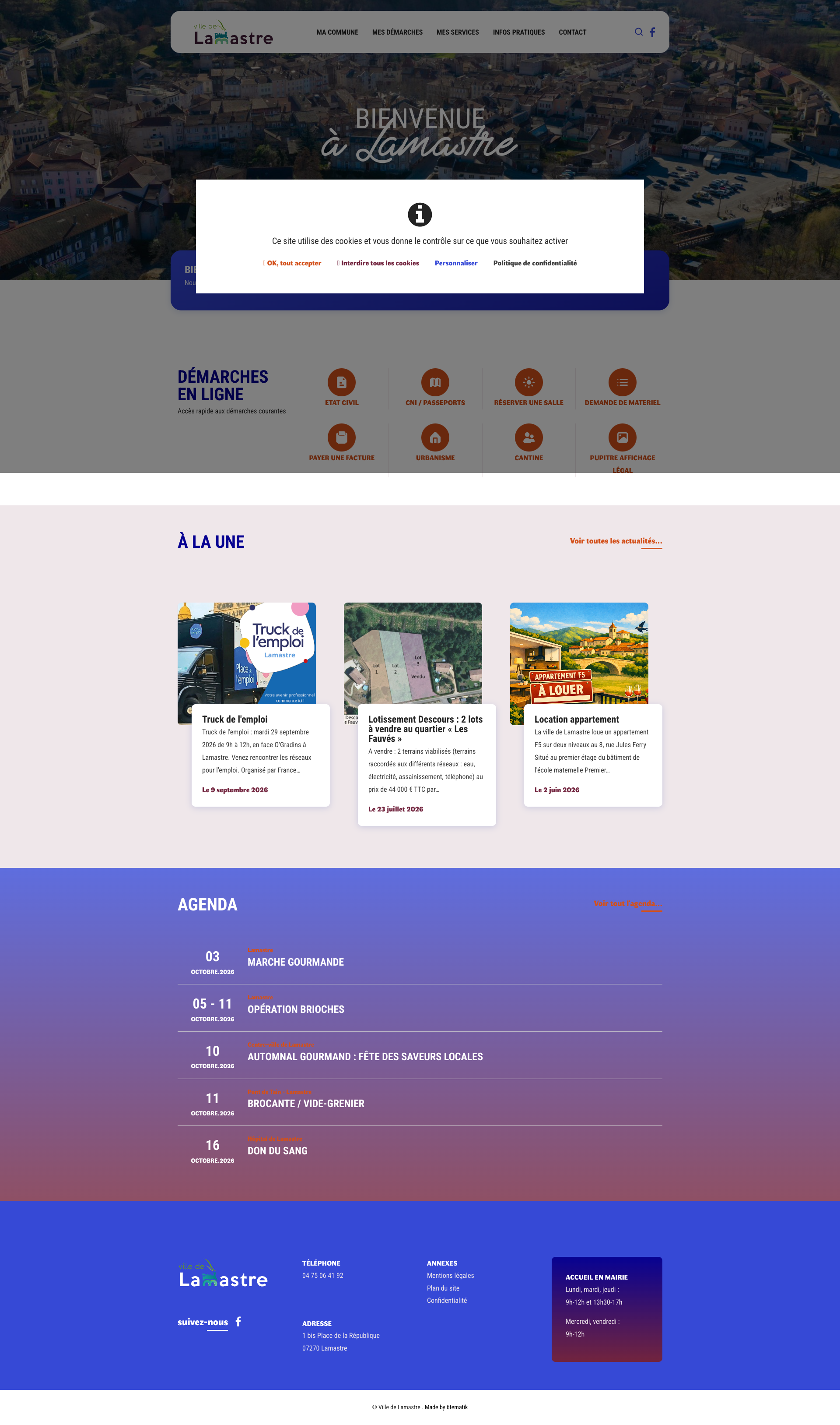 Aperçu du site