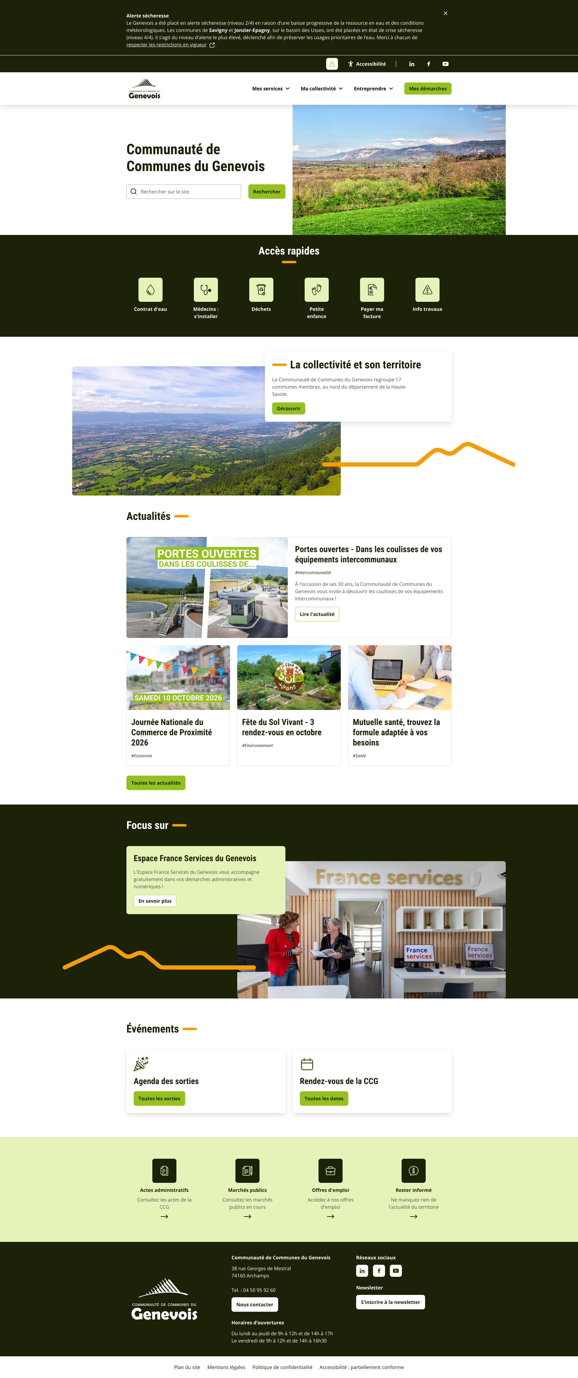 Aperçu du site