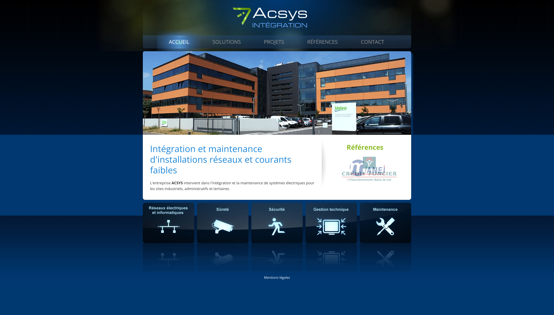 Aperçu du site