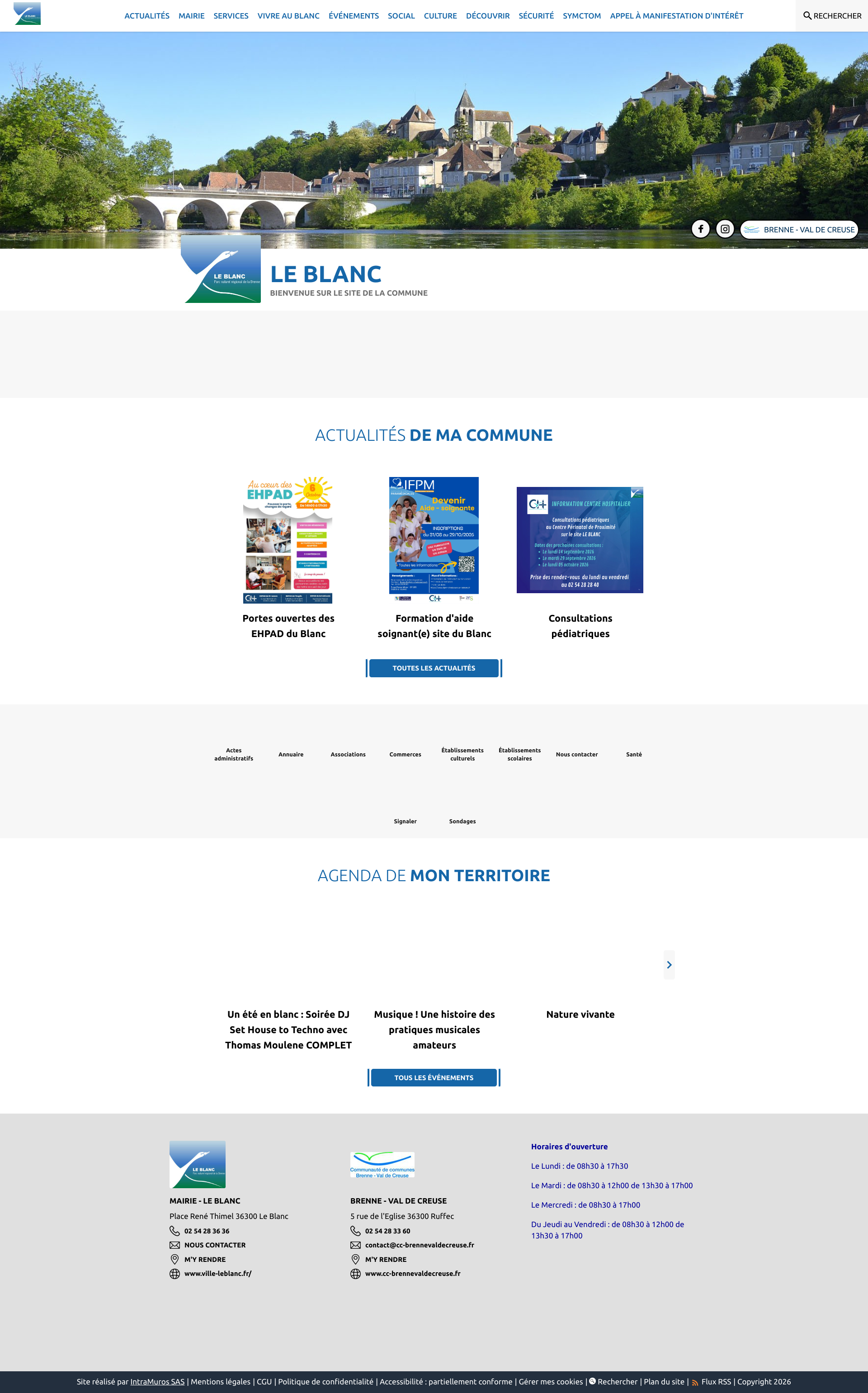 Aperçu du site