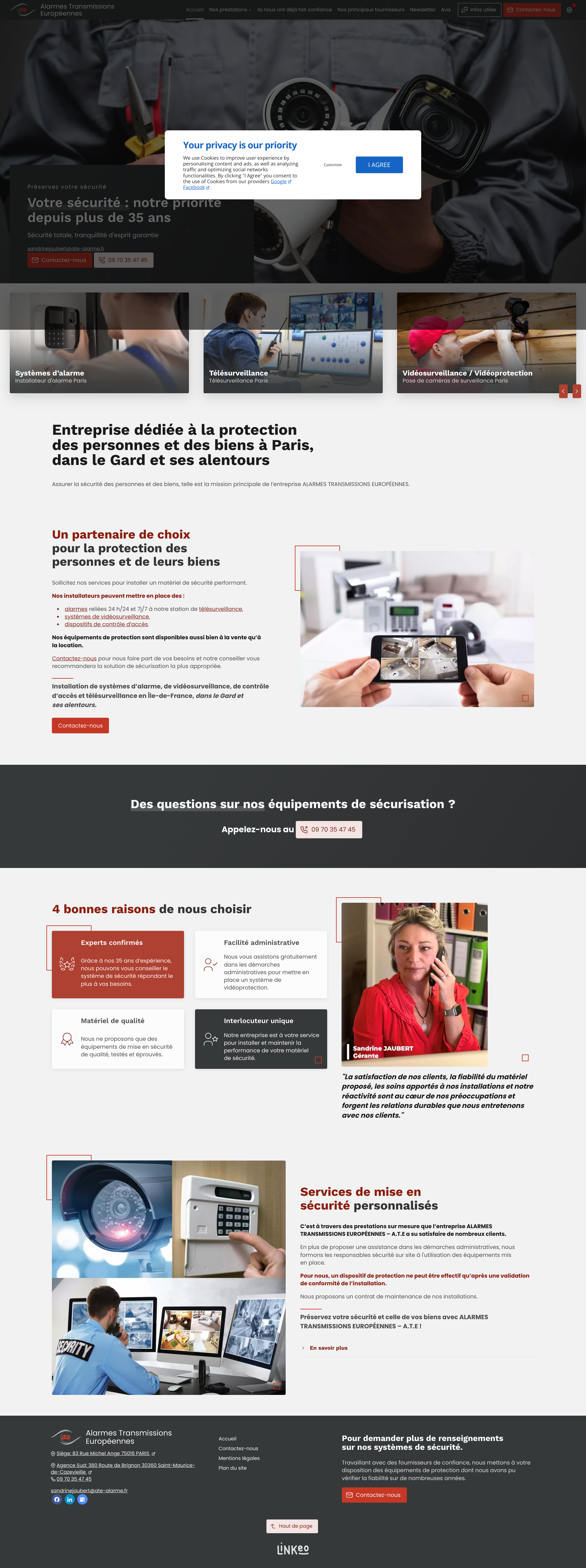 Aperçu du site