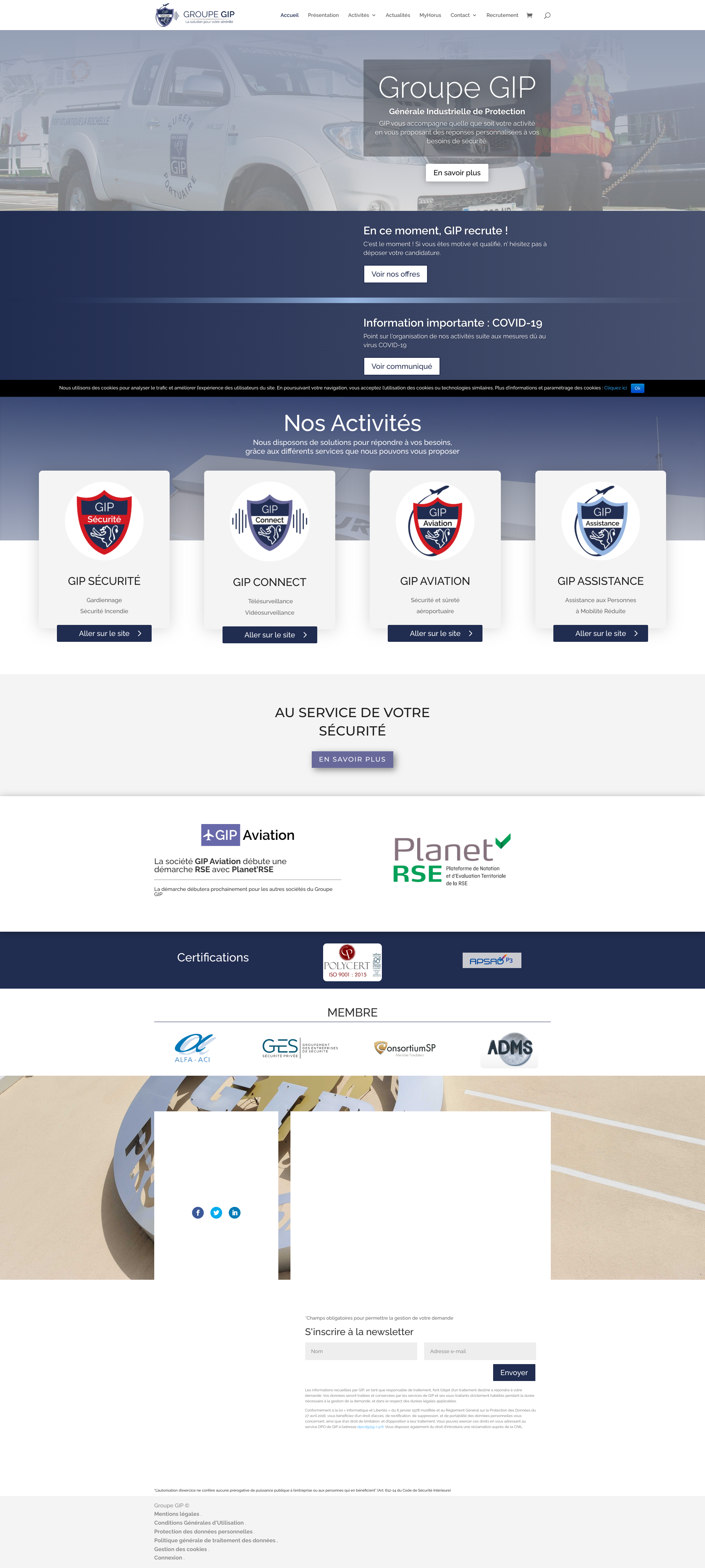 Aperçu du site