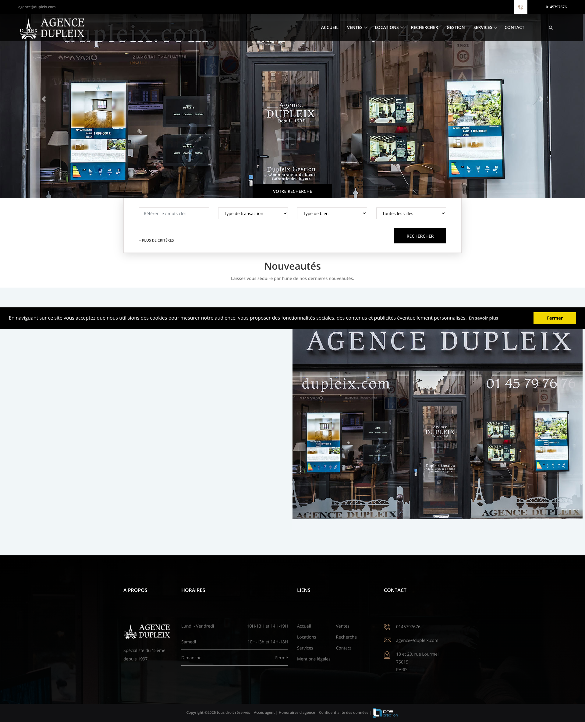 Aperçu du site