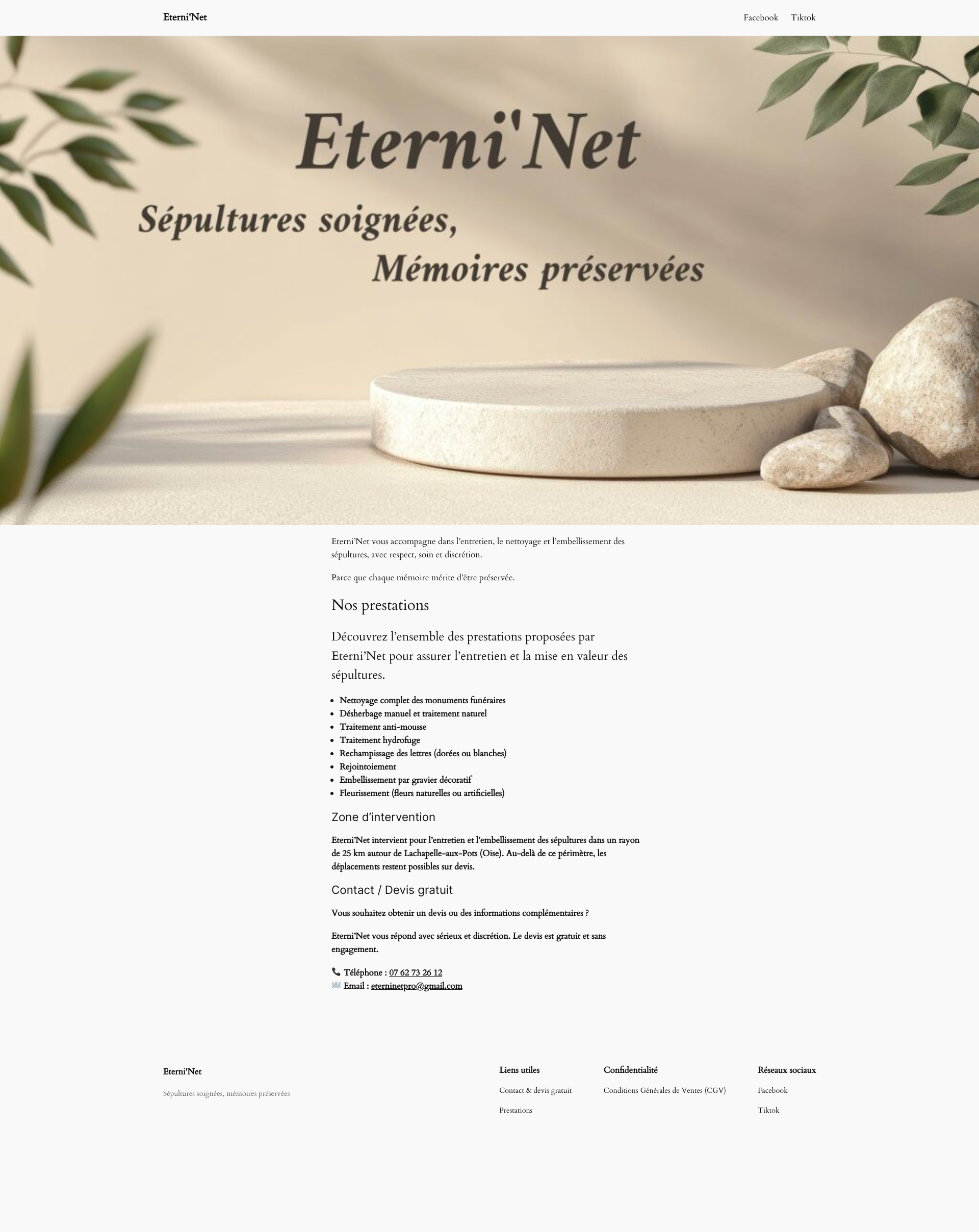 Aperçu du site